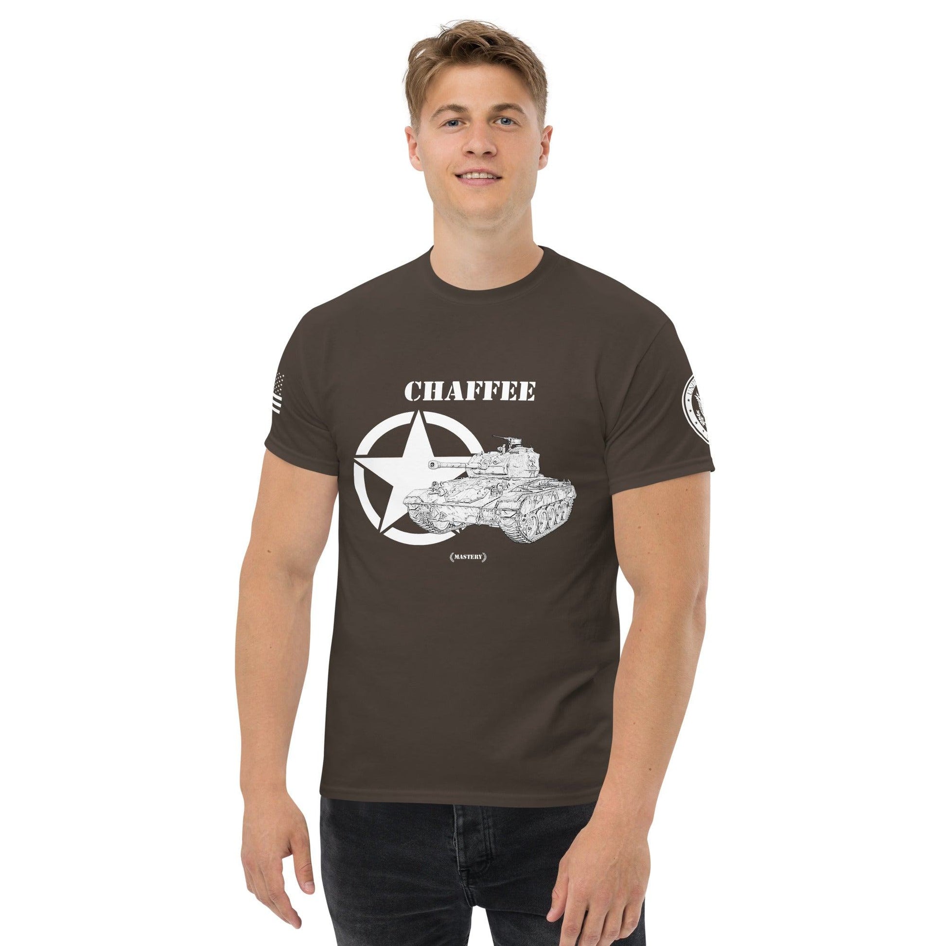 Amerikanischer leichter Panzer Chaffee Mastery T-Shirt sw T-Shirt 29.99 Chaffee, Herren, Mastery, Panzer, T-Shirt, Tanks, Thunder, War, World JLR Design