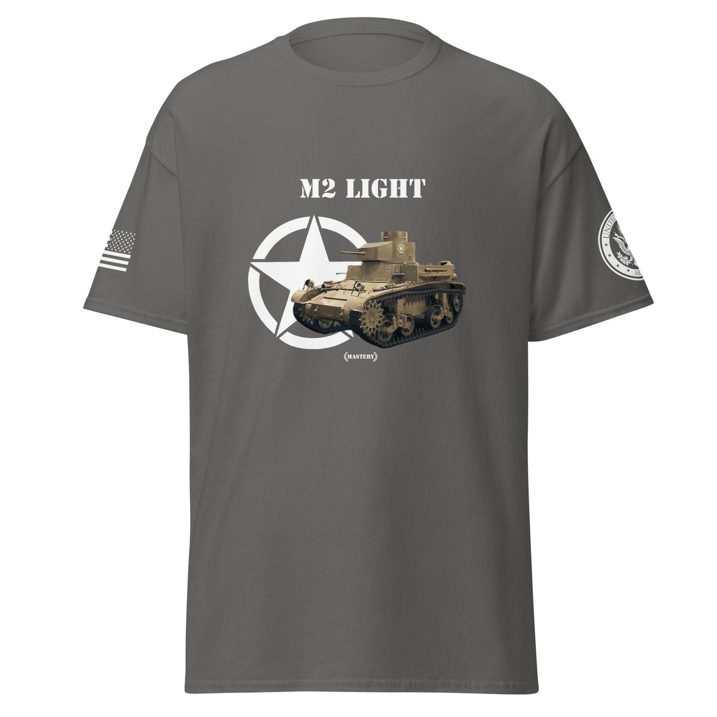 Amerikanischer leichter Panzer M2 Light Mastery T-Shirt T-Shirt 33.99 Amerikanischer, Herren, leichter, Light, M2, Panzer, T-Shirt, Tanks, Thunder, War, World JLR Design