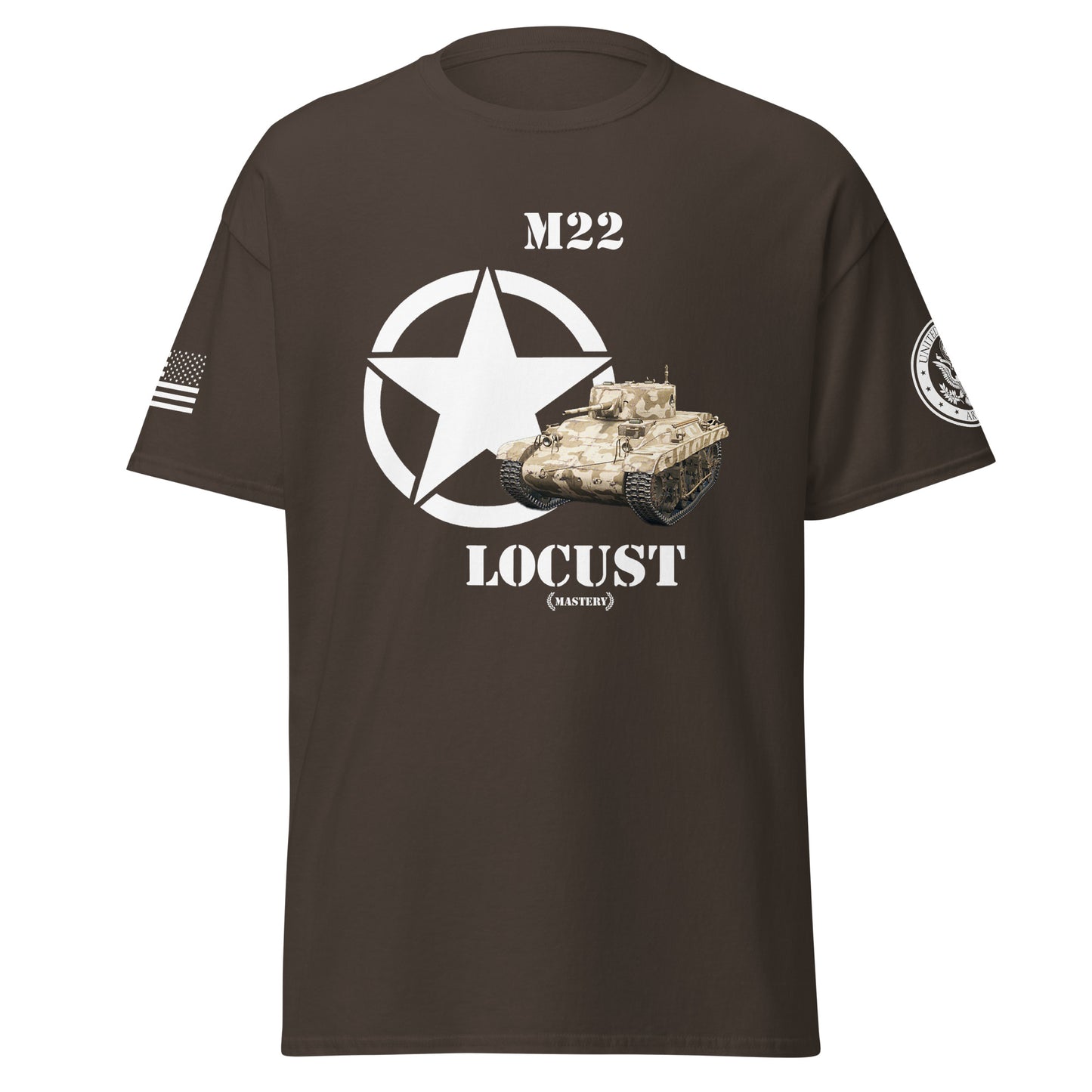 Amerikanischer leichter Panzer M22 Locust Mastery T-Shirt T-Shirt 33.99 Amerikanischer, Herren, leichter, M22 Locust, Mastery, Panzer, T-Shirt, Tanks, Thunder, War, World JLR Design