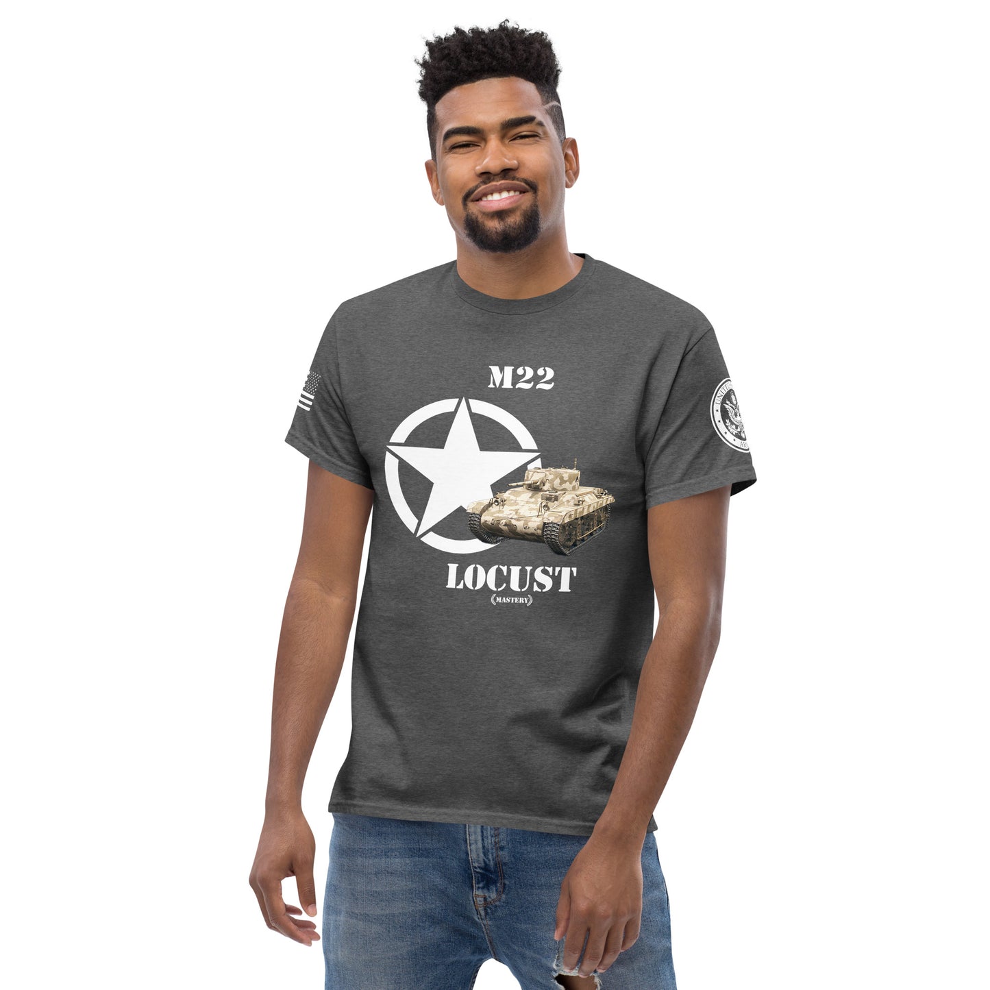 Amerikanischer leichter Panzer M22 Locust Mastery T-Shirt T-Shirt 33.99 Amerikanischer, Herren, leichter, M22 Locust, Mastery, Panzer, T-Shirt, Tanks, Thunder, War, World JLR Design