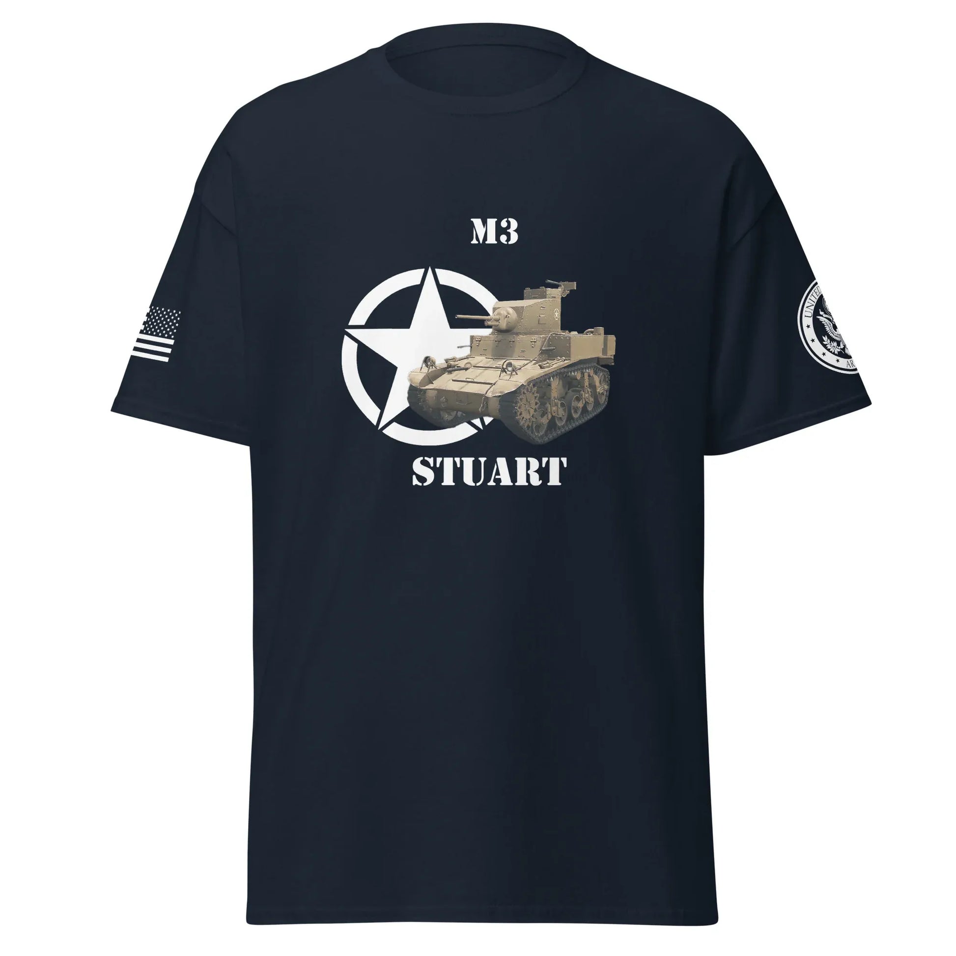 amerikanischer-leichter-panzer-m3-stuart-t-shirt-t-shirt-jlr-design-43821 - JLR Design