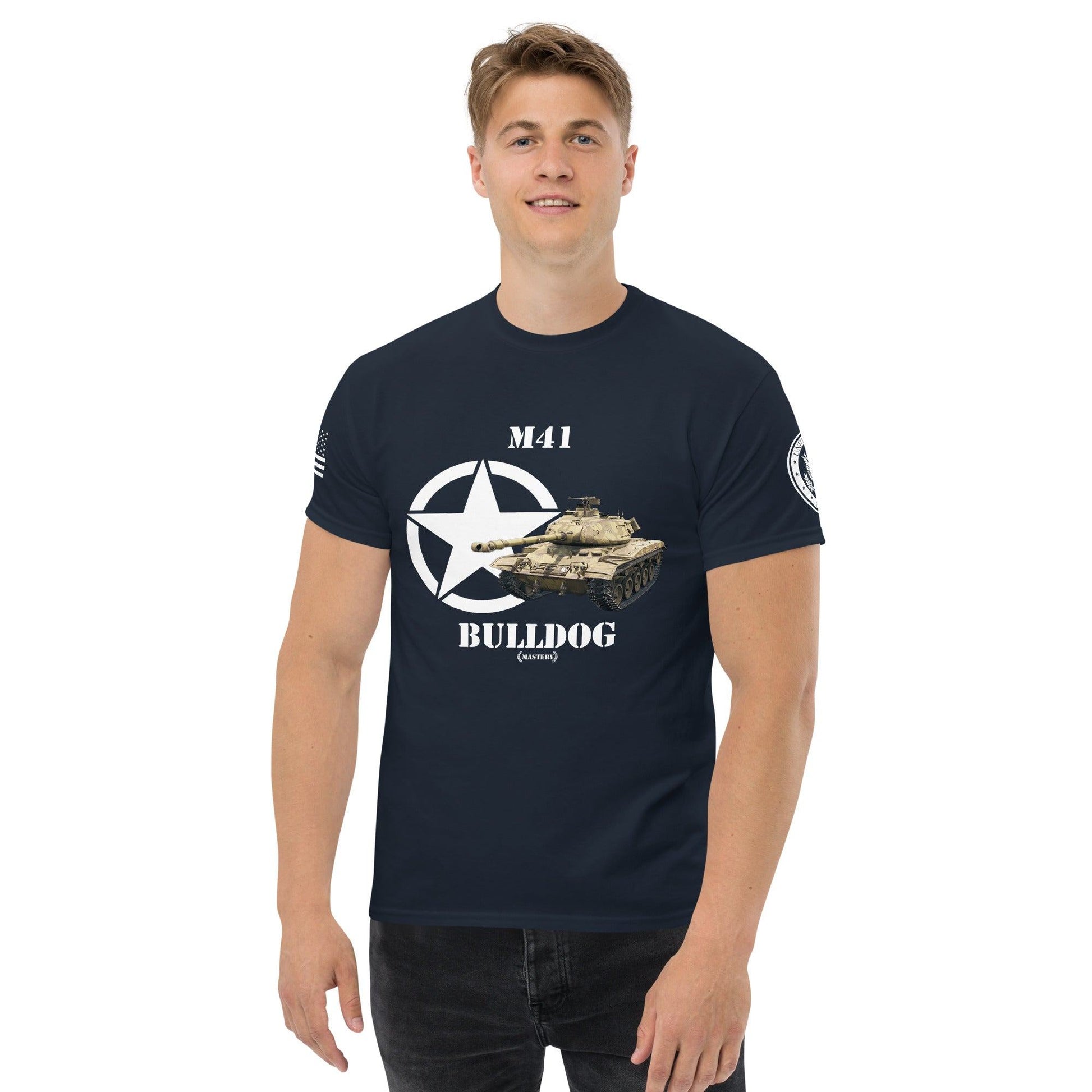 Amerikanischer leichter Panzer M41 Bulldog Mastery T-Shirt T-Shirt 33.99 Bulldog, Herren, leichter, M41, Mastery, Panzer, T-Shirts, Tanks, Thunder, War, World JLR Design