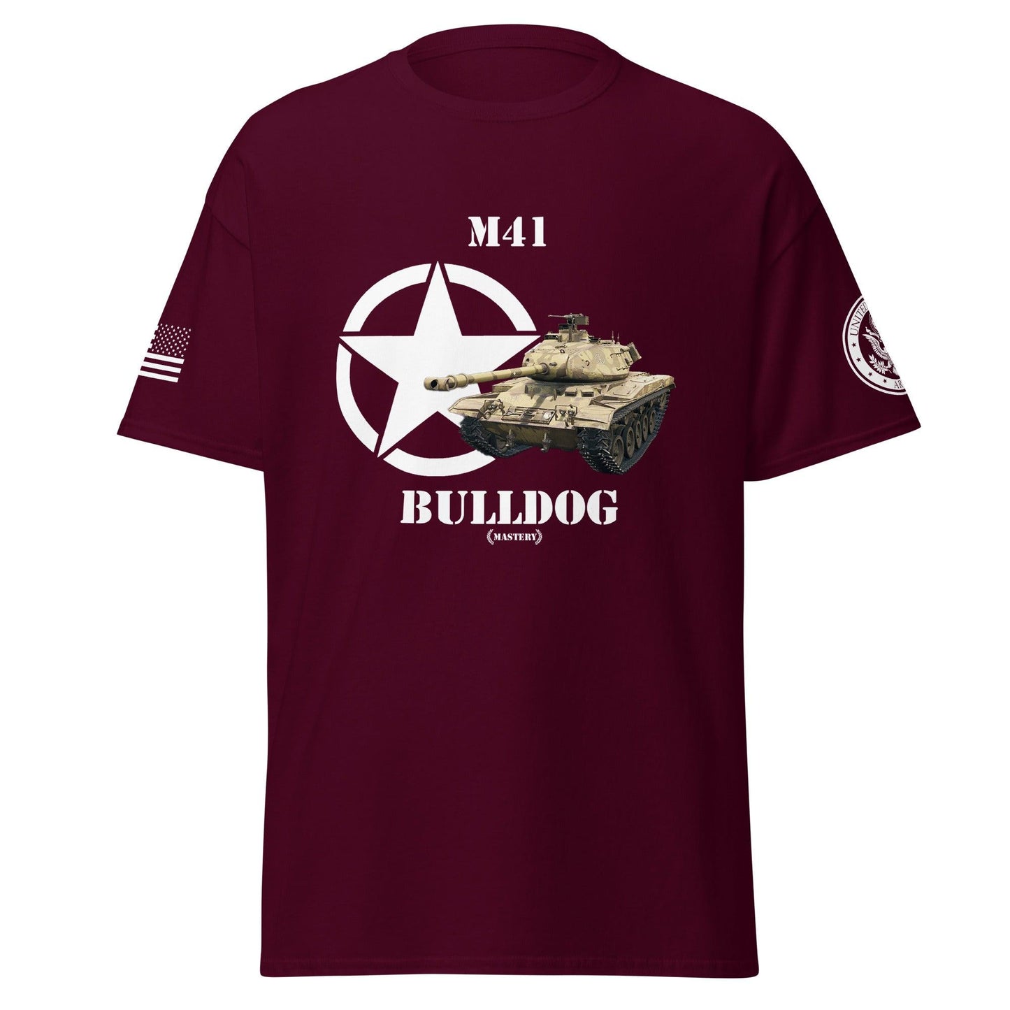 Amerikanischer leichter Panzer M41 Bulldog Mastery T-Shirt T-Shirt 33.99 Bulldog, Herren, leichter, M41, Mastery, Panzer, T-Shirts, Tanks, Thunder, War, World JLR Design