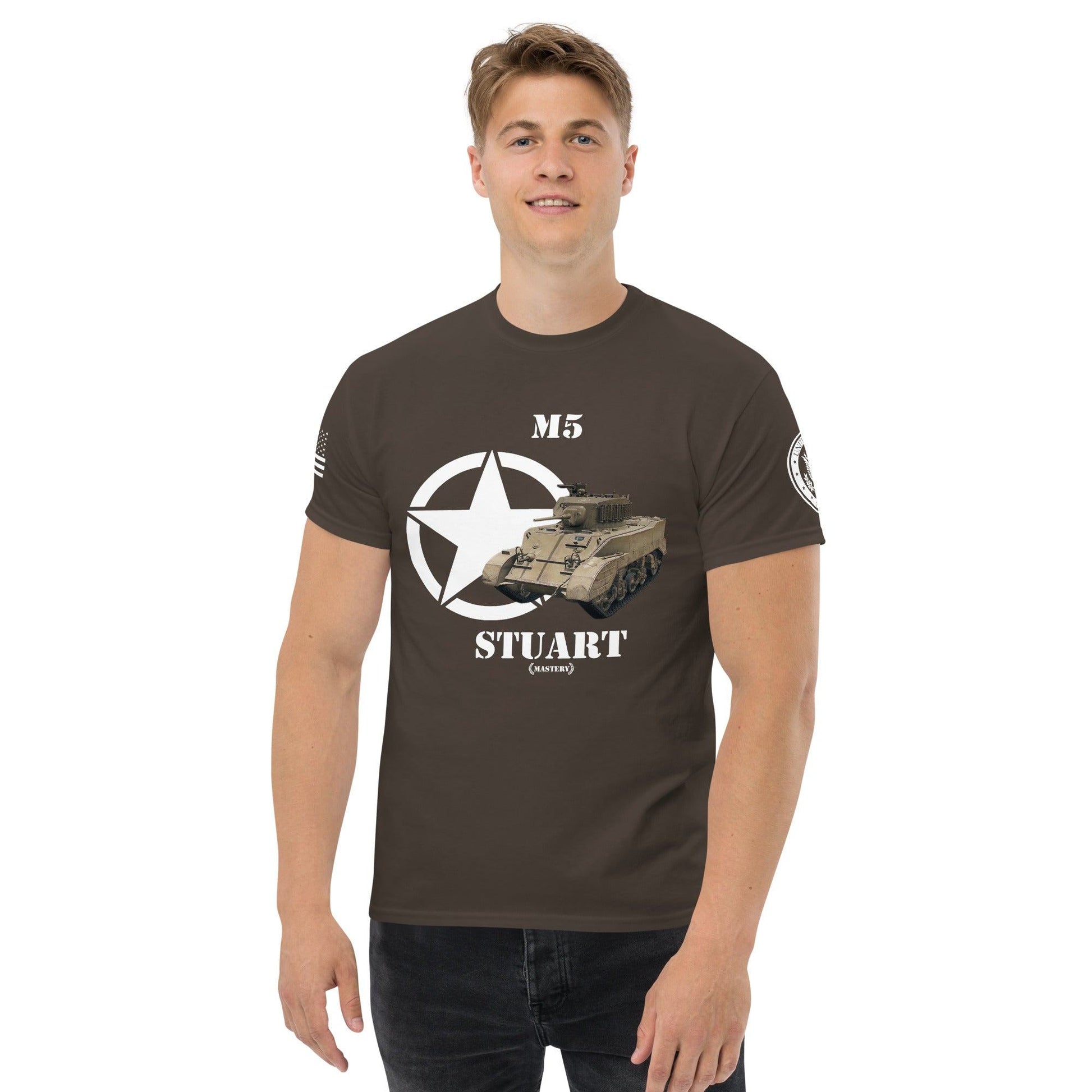 Amerikanischer leichter Panzer M5 Stuart Mastery T-Shirt T-Shirt 33.99 Amerikanisch, Herren, M5, Panzer, Stuart, T-Shirt, Tanks, Thunder, War, World JLR Design