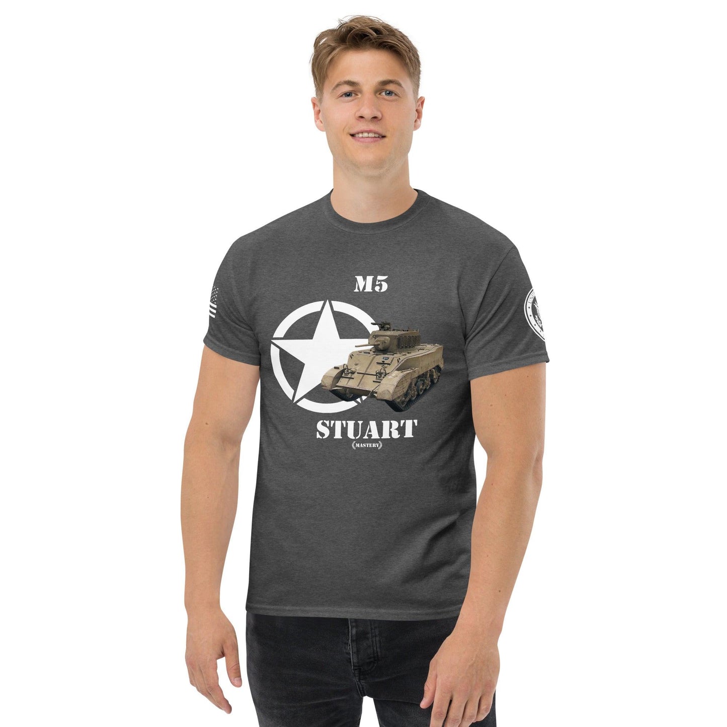 Amerikanischer leichter Panzer M5 Stuart Mastery T-Shirt T-Shirt 33.99 Amerikanisch, Herren, M5, Panzer, Stuart, T-Shirt, Tanks, Thunder, War, World JLR Design