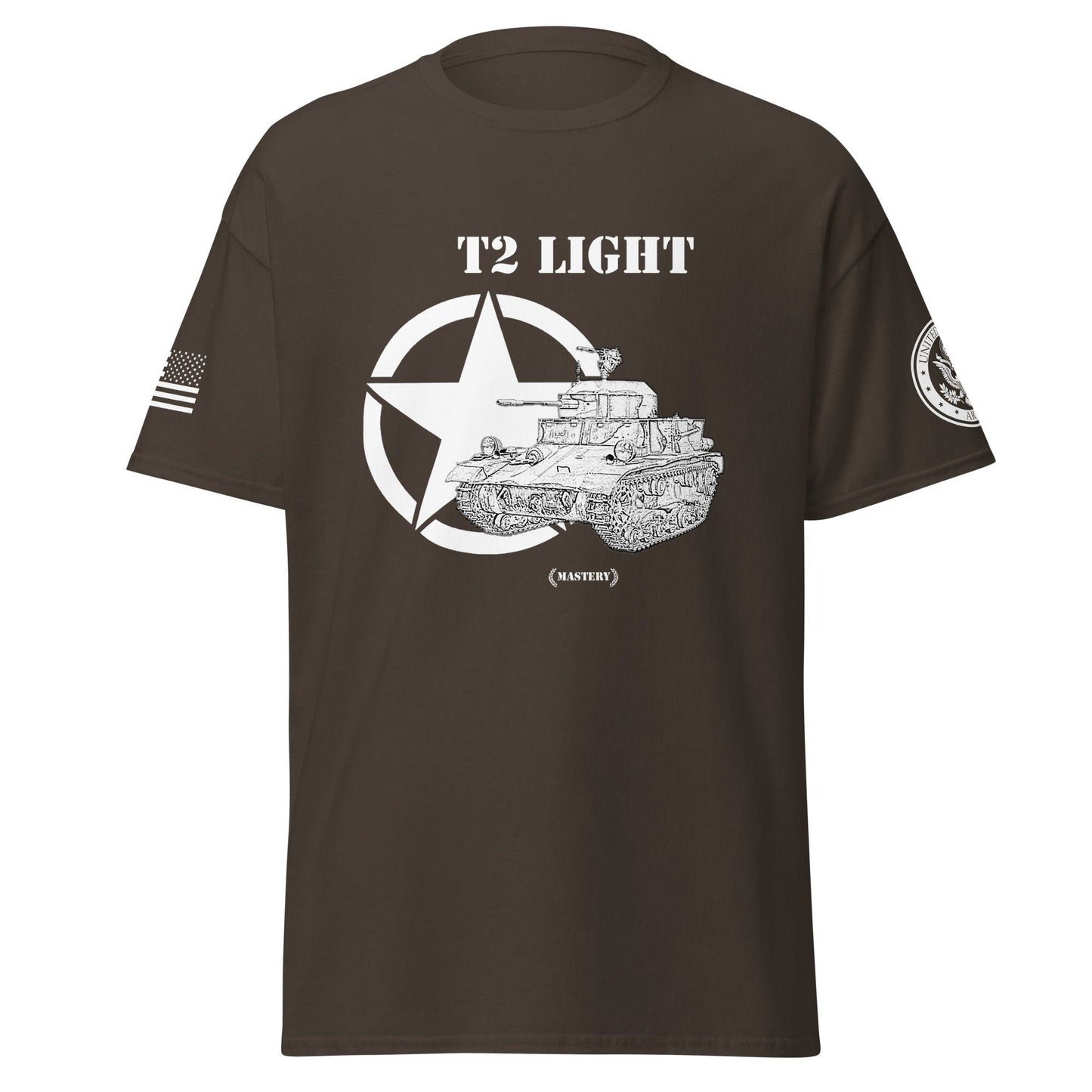 Amerikanischer leichter Panzer T2 Light Mastery T-Shirt sw T-Shirt 29.99 Amerikanischer, Herren, leichter, Light, Panzer, sw, T-Shirt, T2, Tanks, Thunder, War, World JLR Design