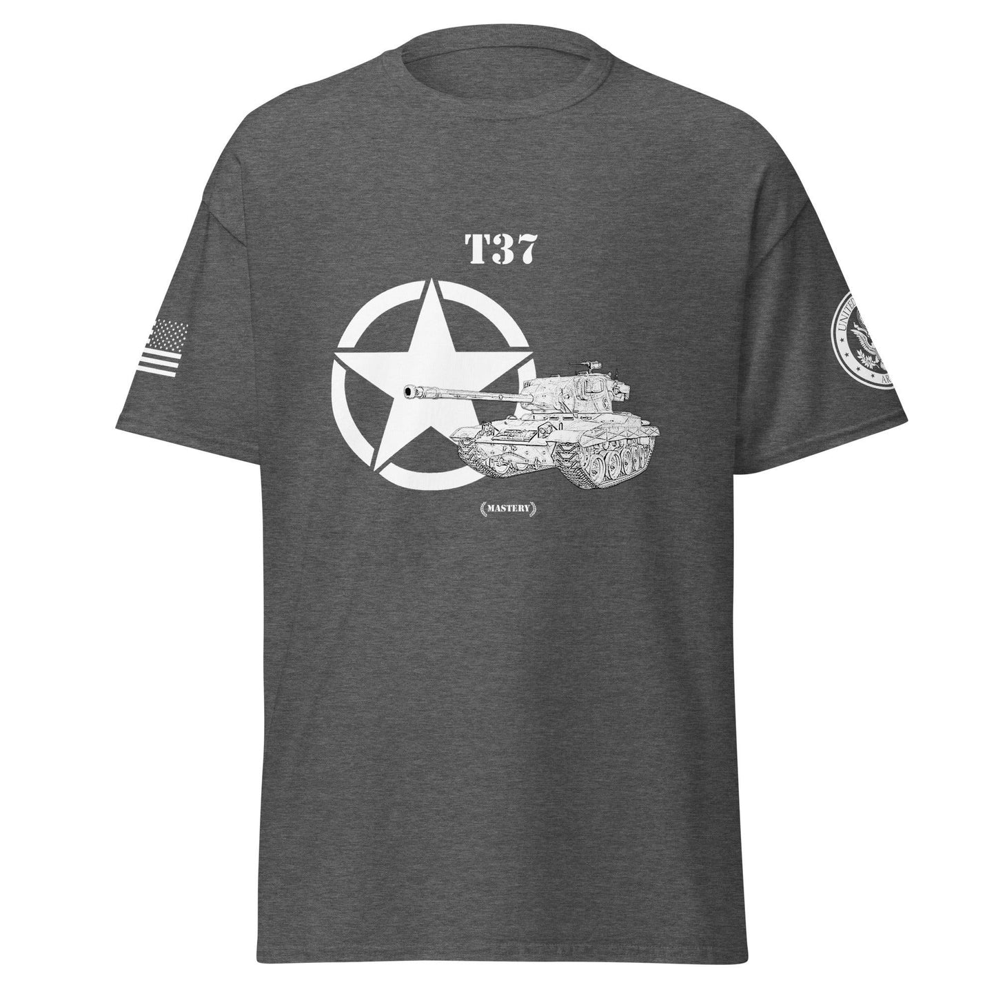 Amerikanischer leichter Panzer T37 Mastery T-Shirt sw T-Shirt 29.99 Herren, leichter, Mastery, Panzer, sw, T-Shirt, T37, Tanks, Thunder, War, World JLR Design