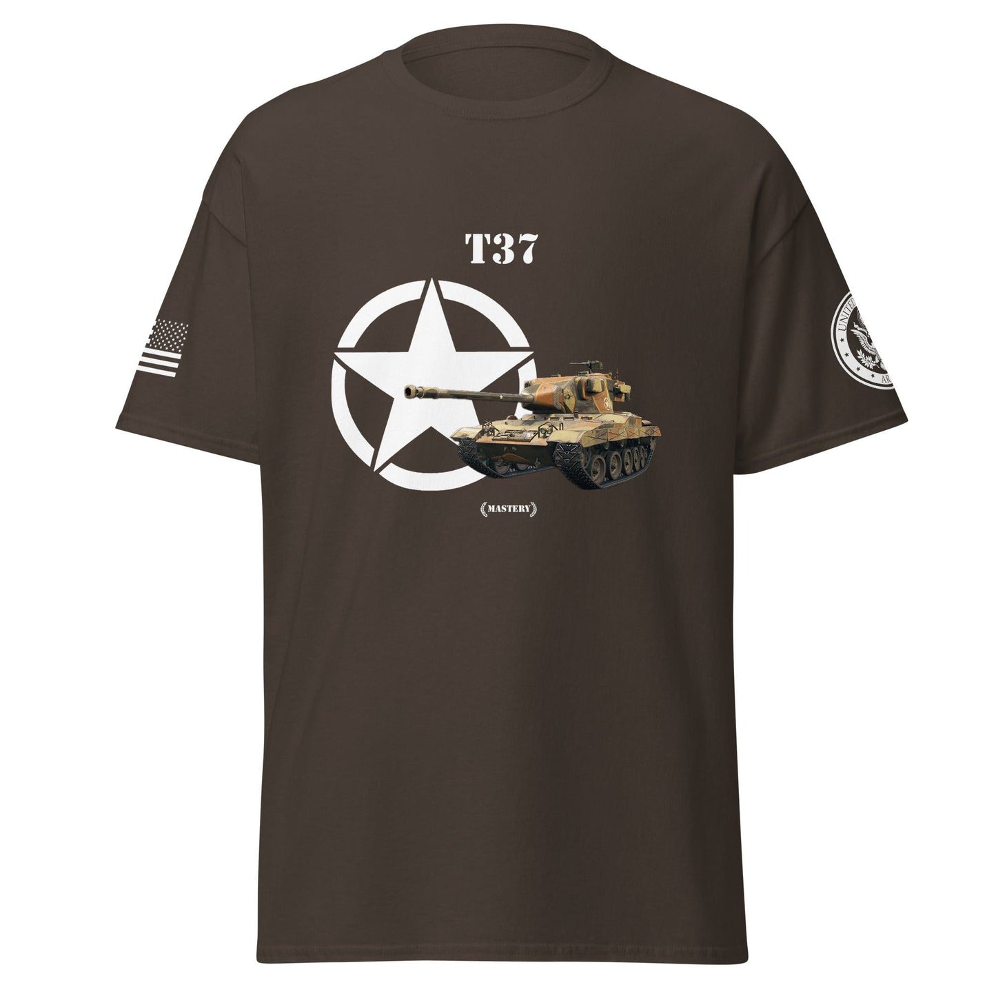 Amerikanischer leichter Panzer T37 Mastery T-Shirt T-Shirt 33.99 Herren, leichter, Mastery, Panzer, T-Shirts, T37, Tanks, Thunder, War, World JLR Design