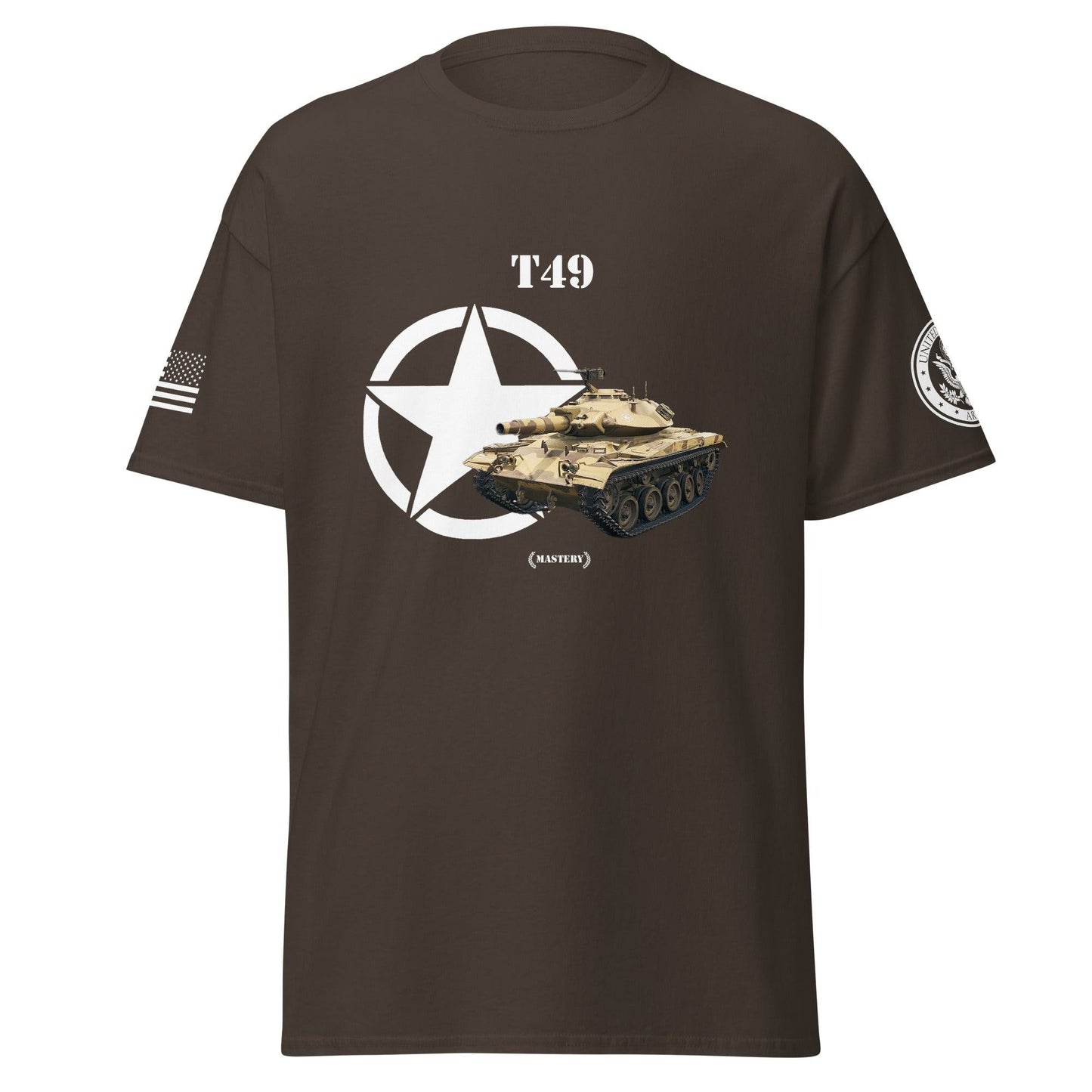 Amerikanischer leichter Panzer T49 Mastery T-Shirt T-Shirt 33.99 Amerikanischer, Herren, leichter, Mastery, Panzer, T-Shirt, T49, Tanks, Thunder, War, World JLR Design