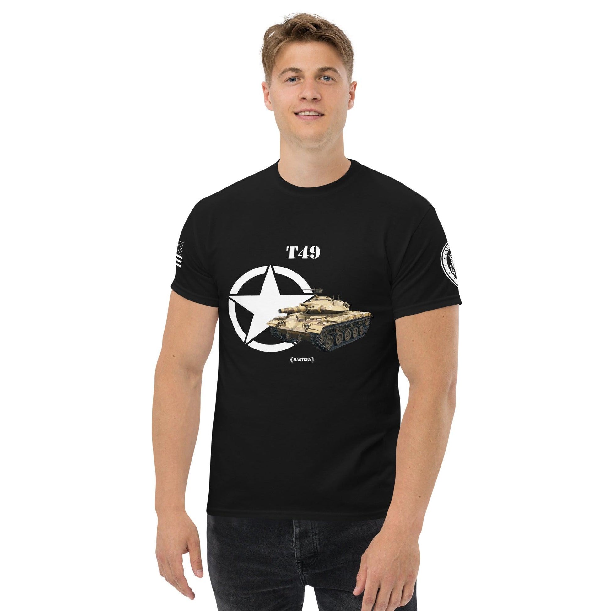 Amerikanischer leichter Panzer T49 Mastery T-Shirt T-Shirt 33.99 Amerikanischer, Herren, leichter, Mastery, Panzer, T-Shirt, T49, Tanks, Thunder, War, World JLR Design