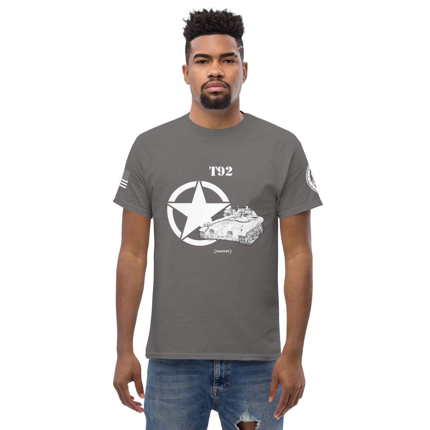 Amerikanischer leichter Panzer T92 Mastery T-Shirt sw T-Shirt 29.99 Amerikanischer, Herren, leichter, Mastery, Panzer, sw, T-Shirt, T92, Tanks, Thunder, War, World JLR Design