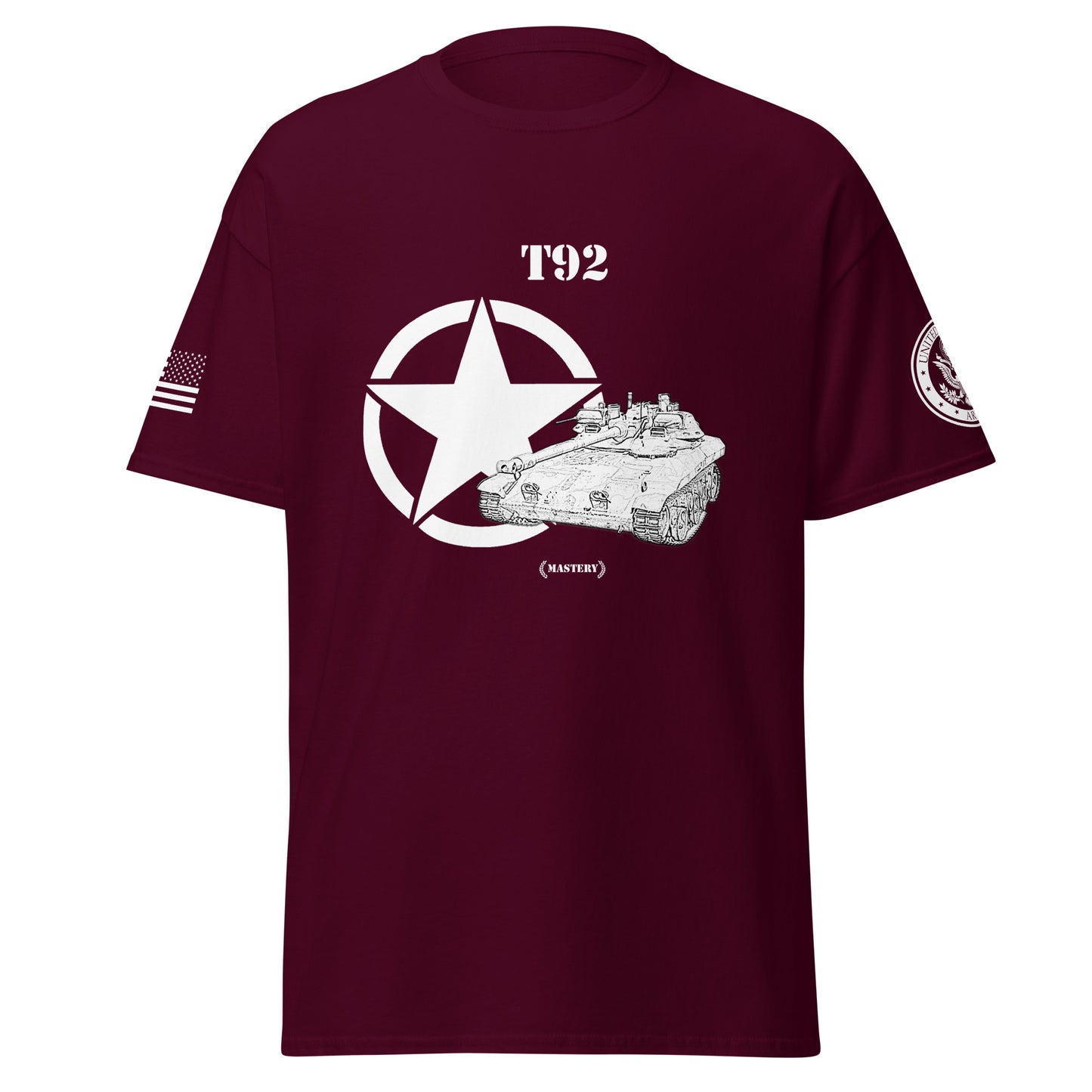 Amerikanischer leichter Panzer T92 Mastery T-Shirt sw T-Shirt 29.99 Amerikanischer, Herren, leichter, Mastery, Panzer, sw, T-Shirt, T92, Tanks, Thunder, War, World JLR Design