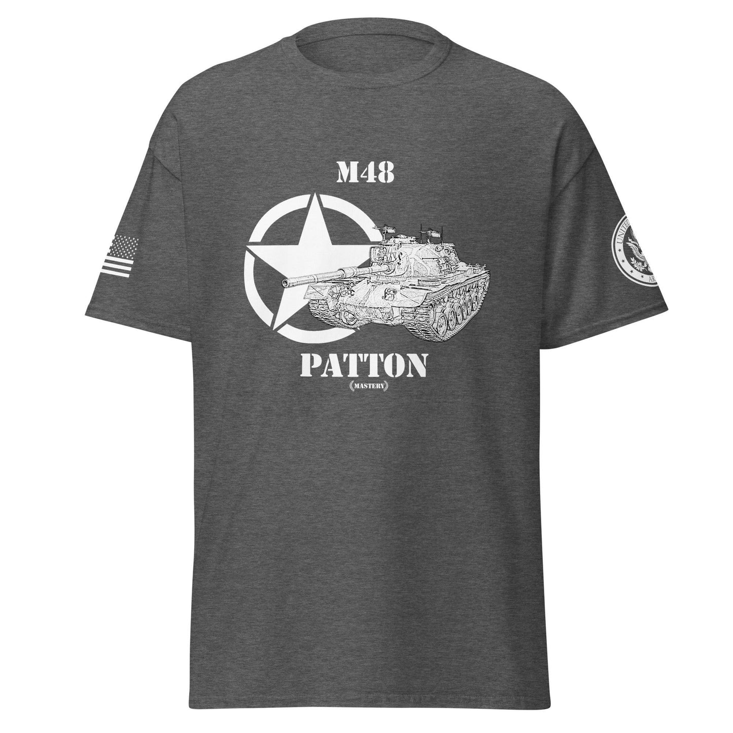 Amerikanischer mittlerer Panzer M48 Patton Mastery T-Shirt sw T-Shirt 29.99 Amerikanischer, Herren, M48, Mastery, mittlerer, Panzer, Patton, sw, T-Shirt, Tanks, Thunder, War, World JLR Design