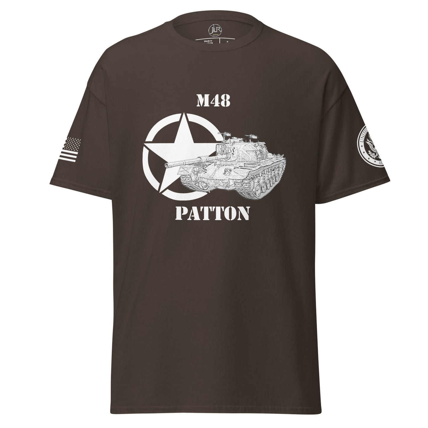 Amerikanischer mittlerer Panzer M48 Patton T-Shirt sw T-Shirt JLR Design