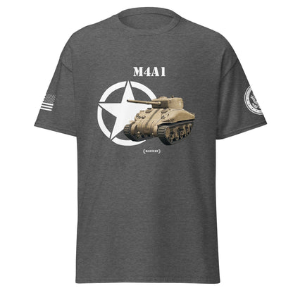 Amerikanischer mittlerer Panzer M4A1 Mastery T-Shirt T-Shirt 33.99 Herren, M4A1, Mastery, Panzer, T-Shirt, Tanks, Thunder, War, World JLR Design