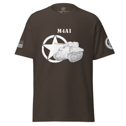 Amerikanischer mittlerer Panzer M4A1 T-Shirt sw T-Shirt JLR Design