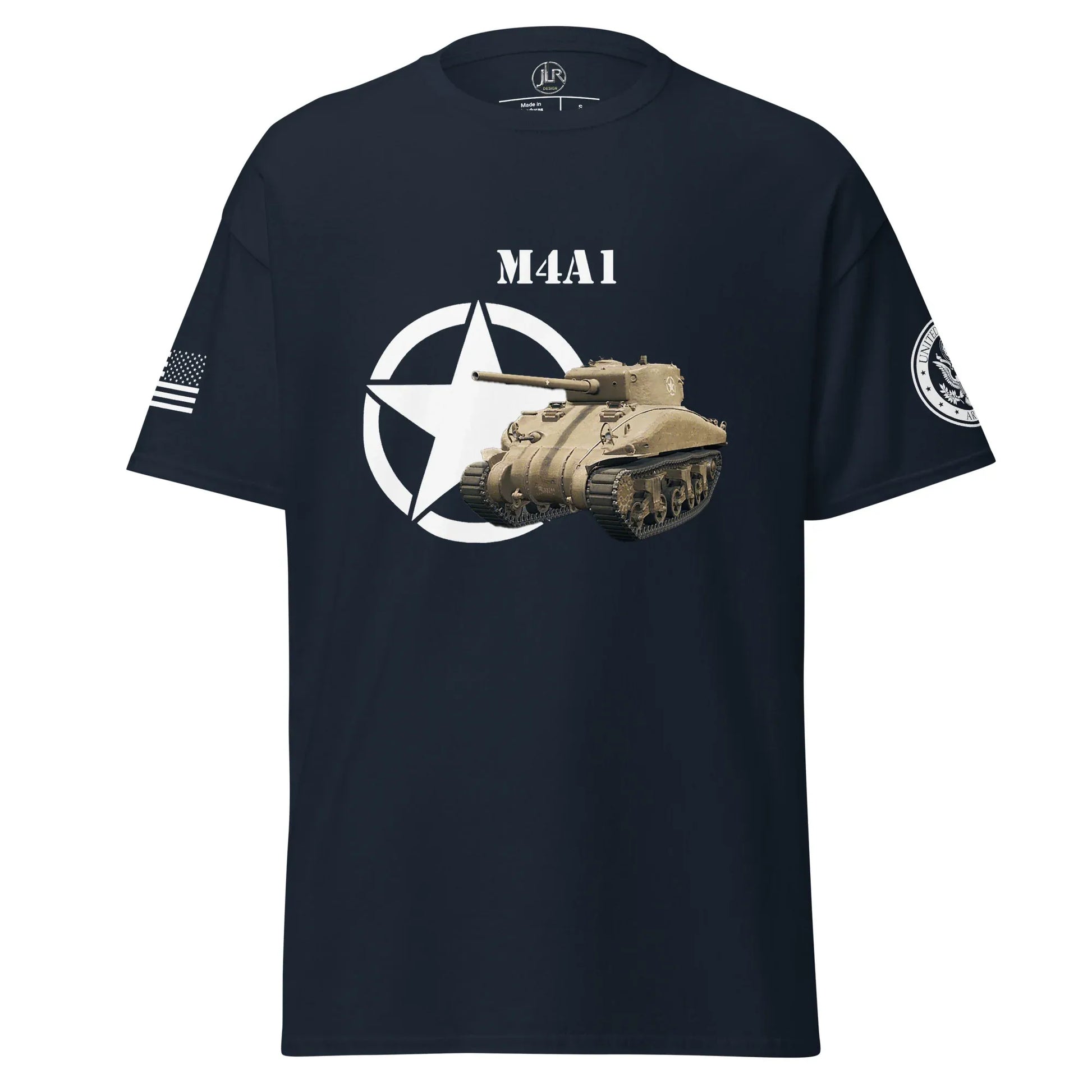 amerikanischer-mittlerer-panzer-m4a1-t-shirt-t-shirt-jlr-design-70450 - JLR Design