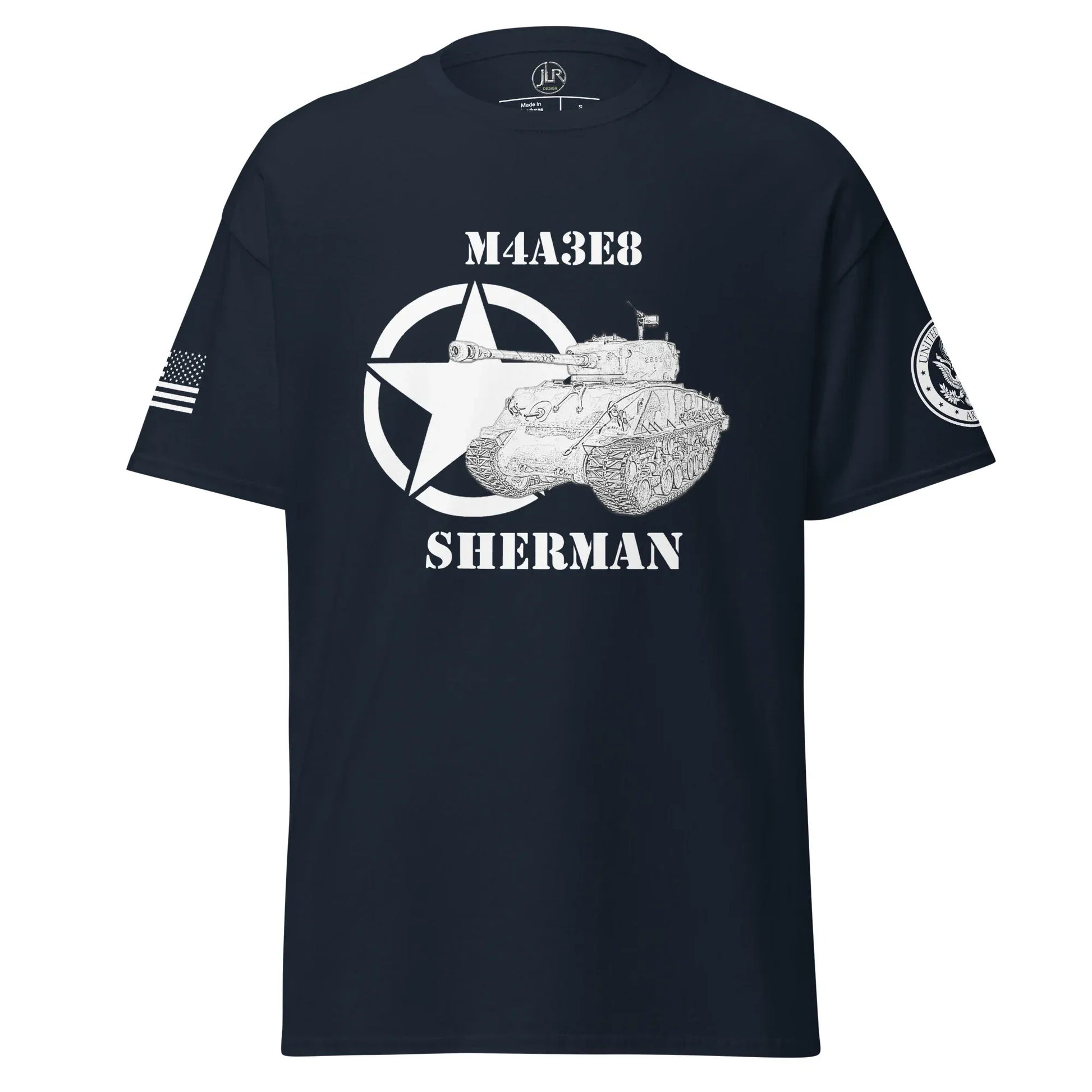 amerikanischer-mittlerer-panzer-m4a3e8-sherman-t-shirt-sw-t-shirt-jlr-design-77390 - JLR Design