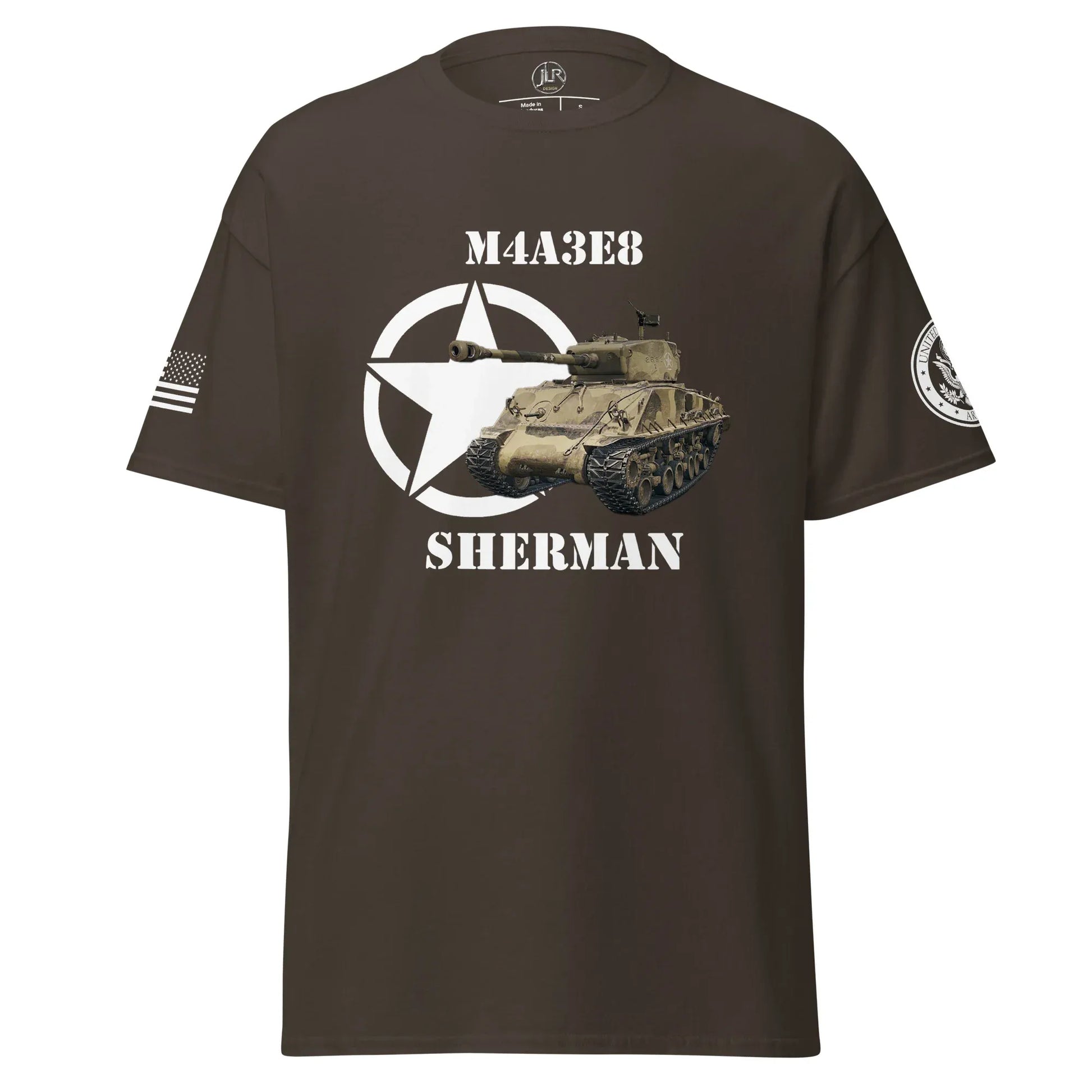 amerikanischer-mittlerer-panzer-m4a3e8-sherman-t-shirt-t-shirt-jlr-design-26394 - JLR Design