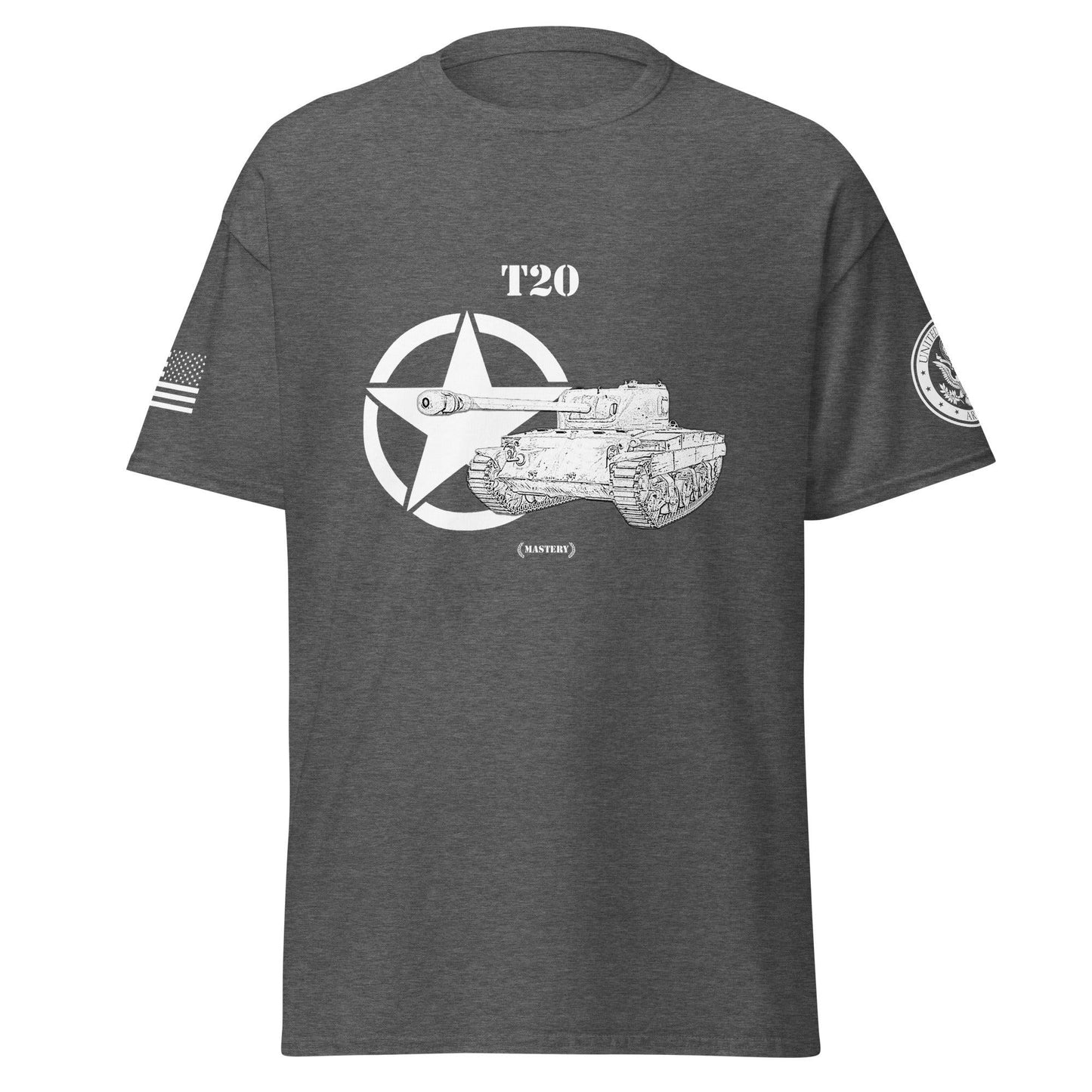 Amerikanischer mittlerer Panzer T20 Mastery T-Shirt sw T-Shirt 29.99 Herren, Mastery, mittlerer, Panzer, sw, T-Shirt, T20, Tanks, Thunder, War, World JLR Design