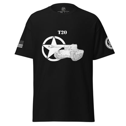 Amerikanischer mittlerer Panzer T20 T-Shirt sw T-Shirt JLR Design