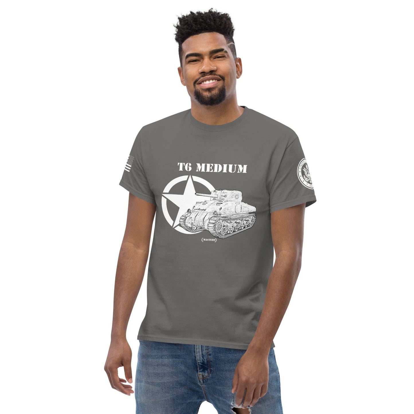 Amerikanischer mittlerer Panzer T6 Medium T-Shirt sw T-Shirt 29.99 Amerikanisch, Herren, Medium, Panzer, T-Shirt, T6, Tanks, Thunder, War, World JLR Design