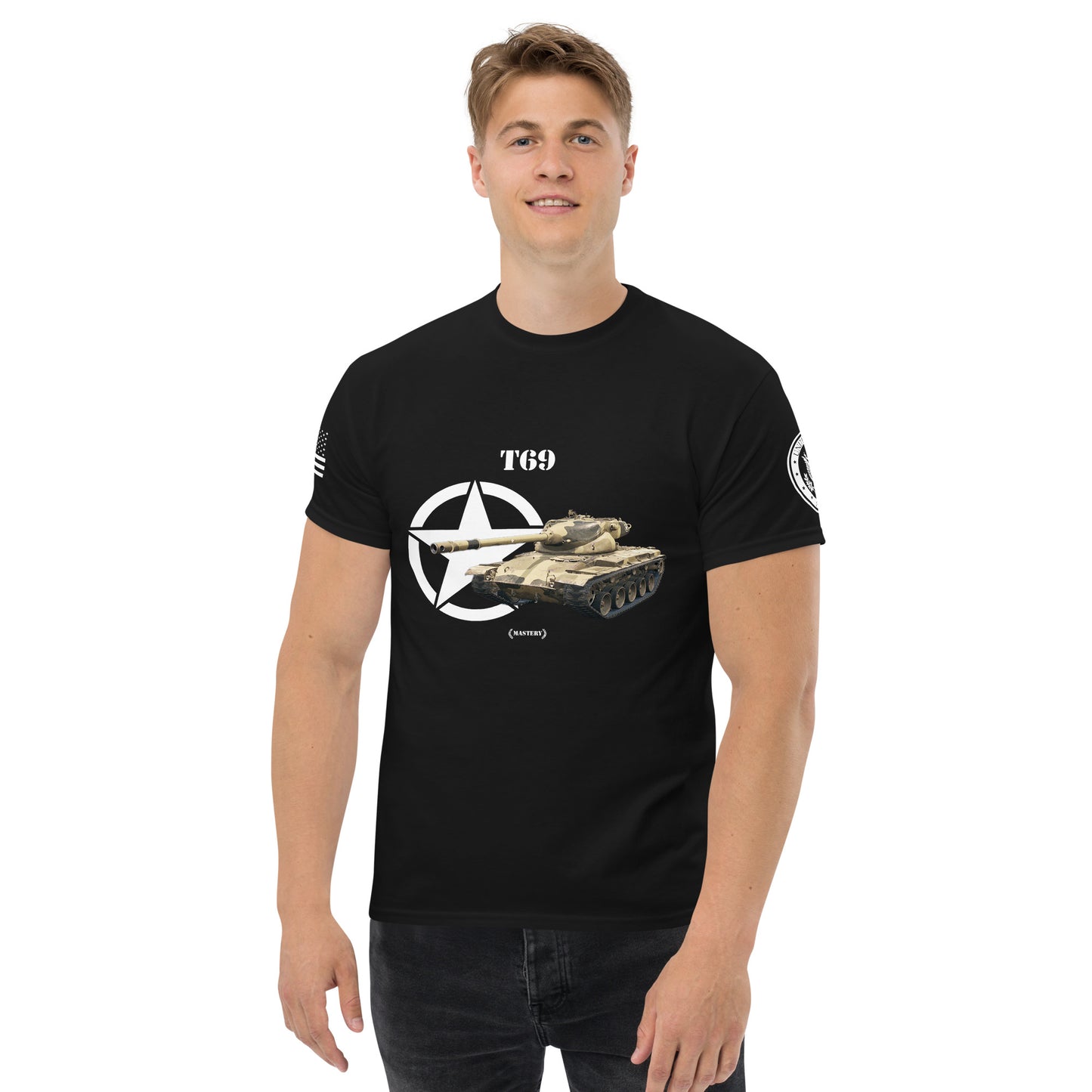 Amerikanischer mittlerer Panzer T69 Mastery T-Shirt T-Shirt 33.99 Herren, Mastery, mittlerer, Panzer, T-Shirt, T69, Tanks, Thunder, War, World JLR Design