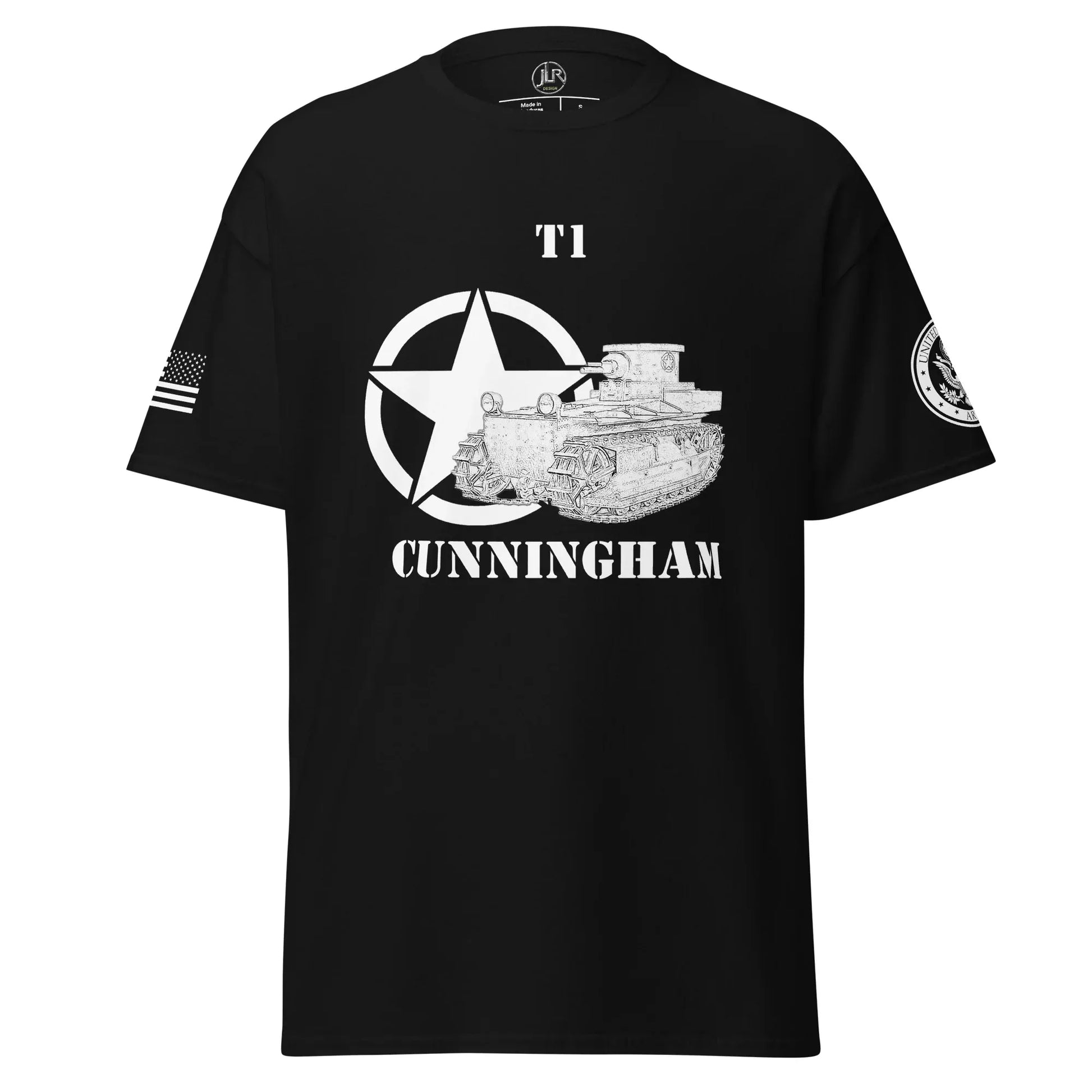 amerikanischer-panzer-t1-cunningham-t-shirt-sw-t-shirt-jlr-design-43772 - JLR Design