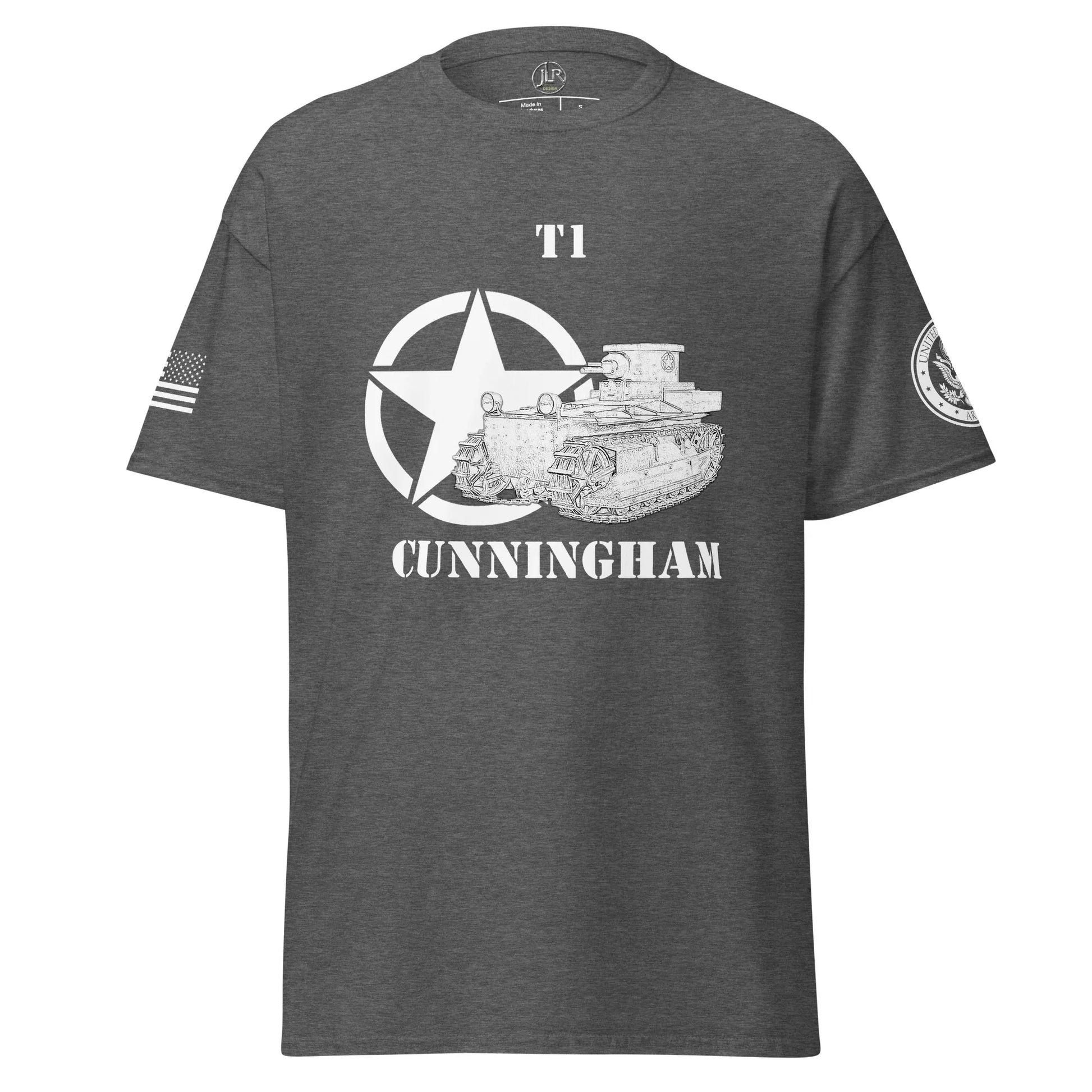 amerikanischer-panzer-t1-cunningham-t-shirt-sw-t-shirt-jlr-design-33964 - JLR Design