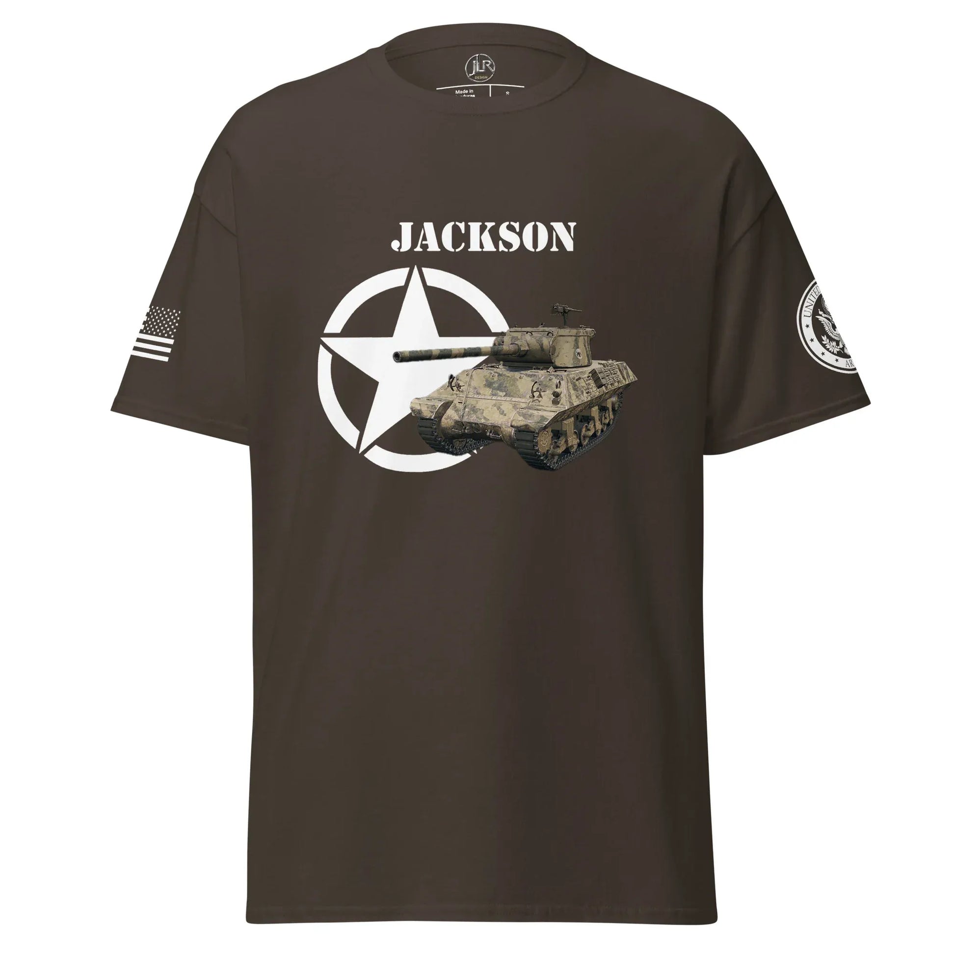 unisex-classic-tee-dark-chocolate-front-677aa26d88926 - JLR Design