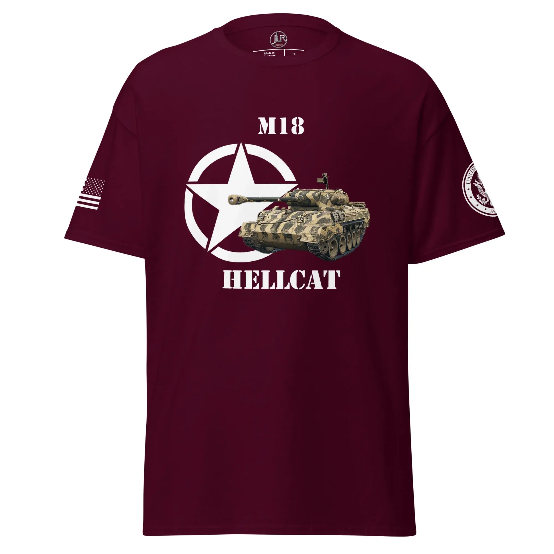 unisex-classic-tee-maroon-front-677aa8c44900b - JLR Design