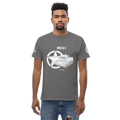 Amerikanischer Panzerjäger M8A1 Mastery T-Shirt sw T-Shirt 29.99 Herren, M8A1, Mastery, Panzerjäger, T-Shirt, Tanks, Thunder, War, World JLR Design