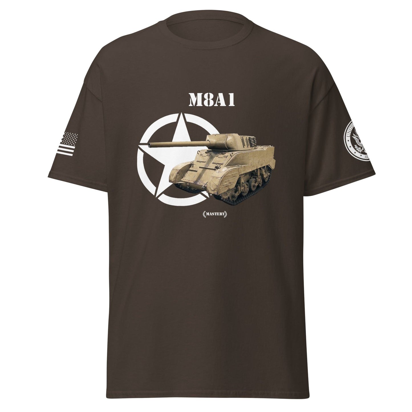 Amerikanischer Panzerjäger M8A1 Mastery T-Shirt T-Shirt 33.99 Herren, M8A1, Mastery, Panzerjäger, T-Shirt, Tanks, Thunder, War, World JLR Design