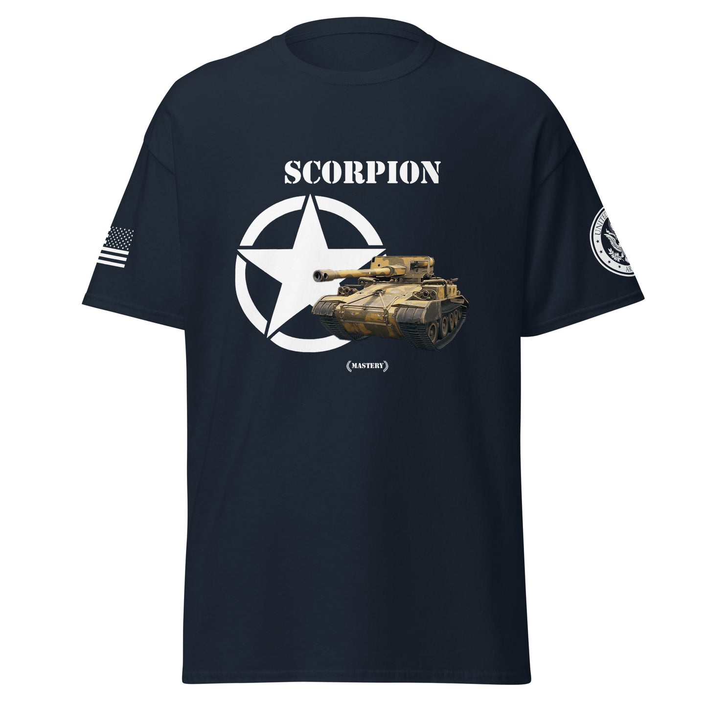 Amerikanischer Panzerjäger Scorpion Mastery T-Shirt T-Shirt 33.99 Amerikanischer, Herren, Mastery, Panzerjäger, Scorpion, T-Shirt, Tanks, Thunder, War, World JLR Design