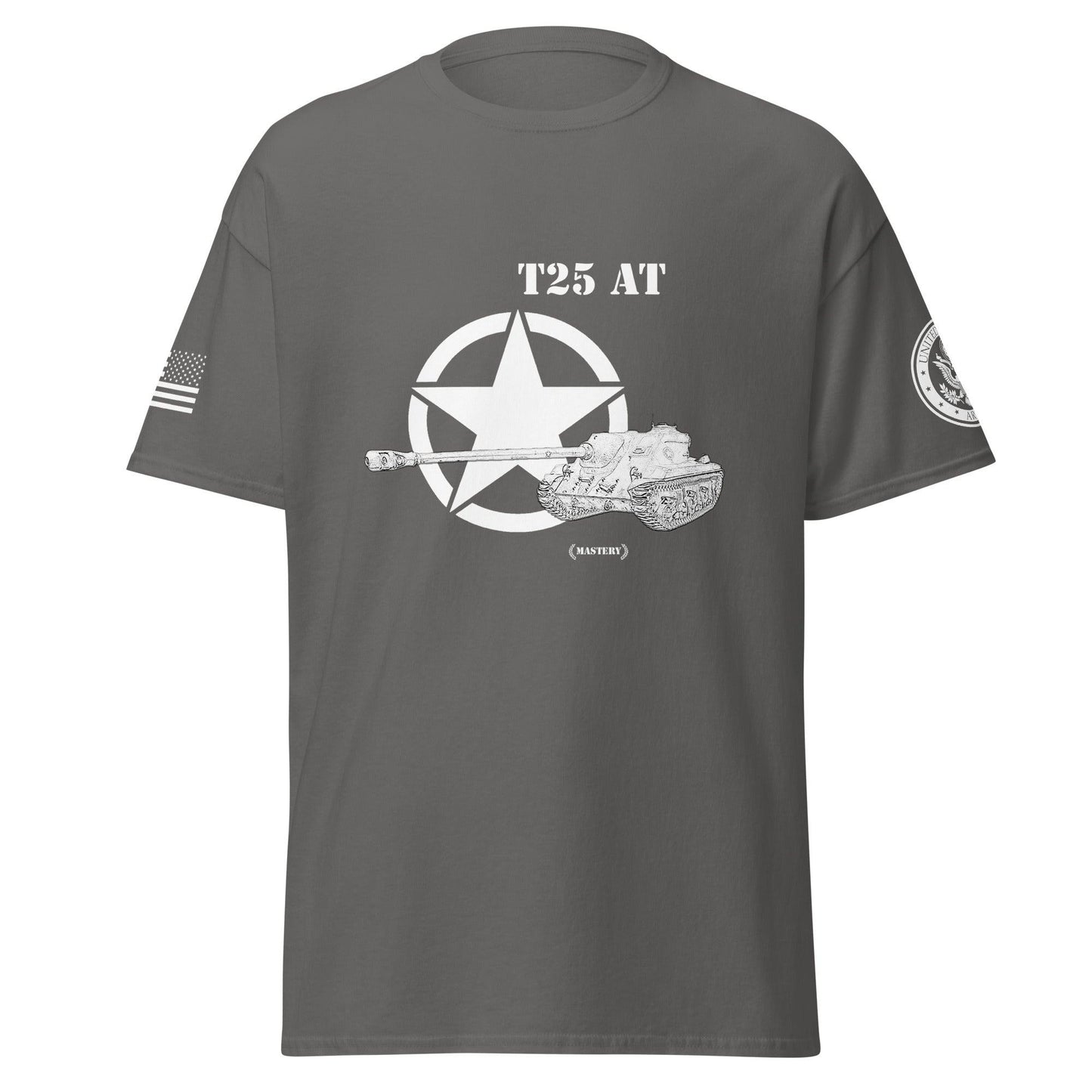 Amerikanischer Panzerjäger T25 AT Mastery T-Shirt sw T-Shirt 29.99 AT, Herren, Mastery, Panzerjäger, sw, T-Shirt, T25, Tanks, Thunder, War, World JLR Design