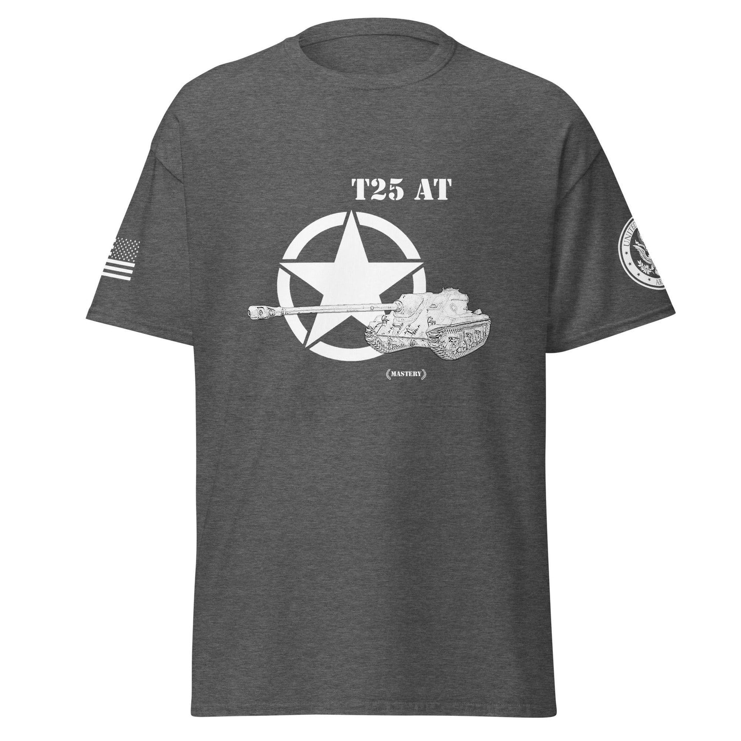 Amerikanischer Panzerjäger T25 AT Mastery T-Shirt sw T-Shirt 29.99 AT, Herren, Mastery, Panzerjäger, sw, T-Shirt, T25, Tanks, Thunder, War, World JLR Design