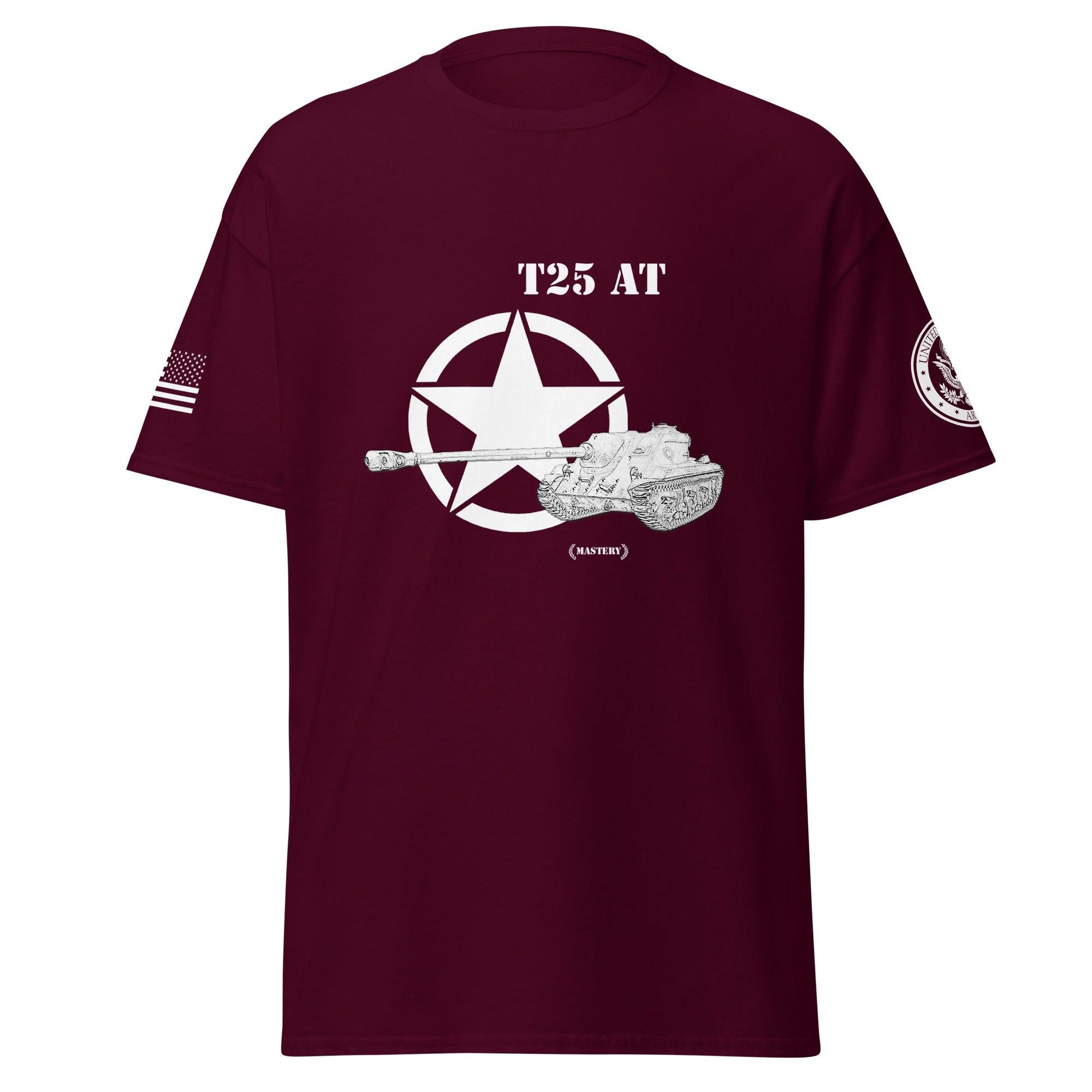 Amerikanischer Panzerjäger T25 AT Mastery T-Shirt sw T-Shirt 29.99 AT, Herren, Mastery, Panzerjäger, sw, T-Shirt, T25, Tanks, Thunder, War, World JLR Design