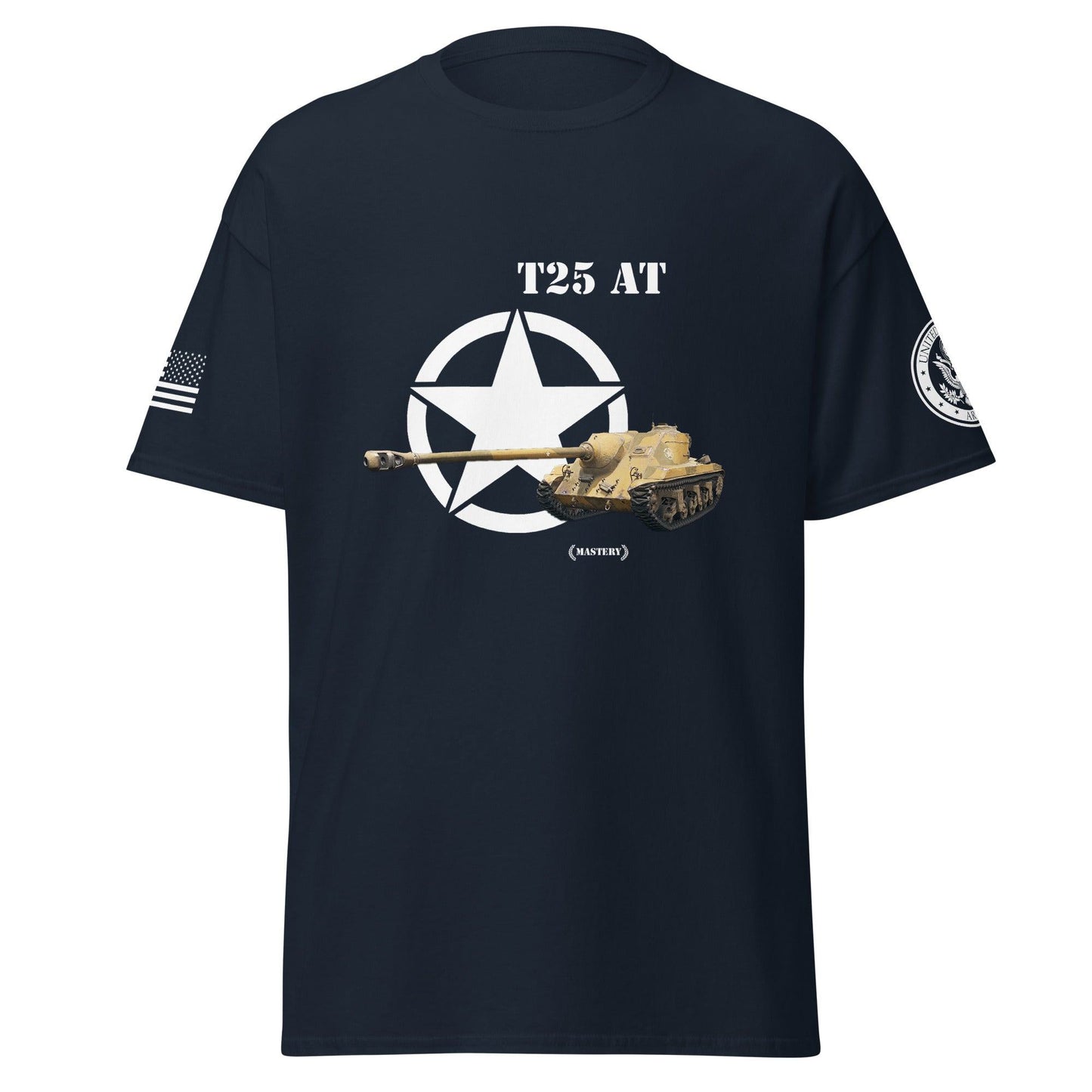 Amerikanischer Panzerjäger T25 AT Mastery T-Shirt T-Shirt 33.99 AT, Herren, Mastery, Panzerjäger, T-Shirt, T25, Tanks, Thunder, War, World JLR Design