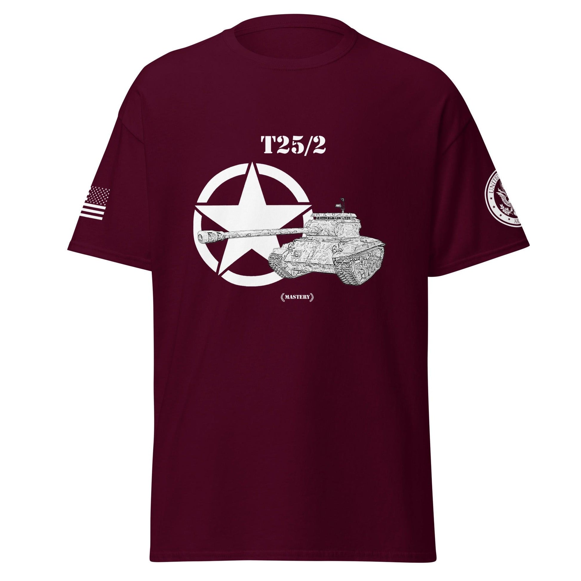 Amerikanischer Panzerjäger T25/2 Mastery T-Shirt sw T-Shirt 29.99 Herren, Mastery, Panzerjäger, sw, T-Shirts, T25/2, Tanks, Thunder, War, World JLR Design