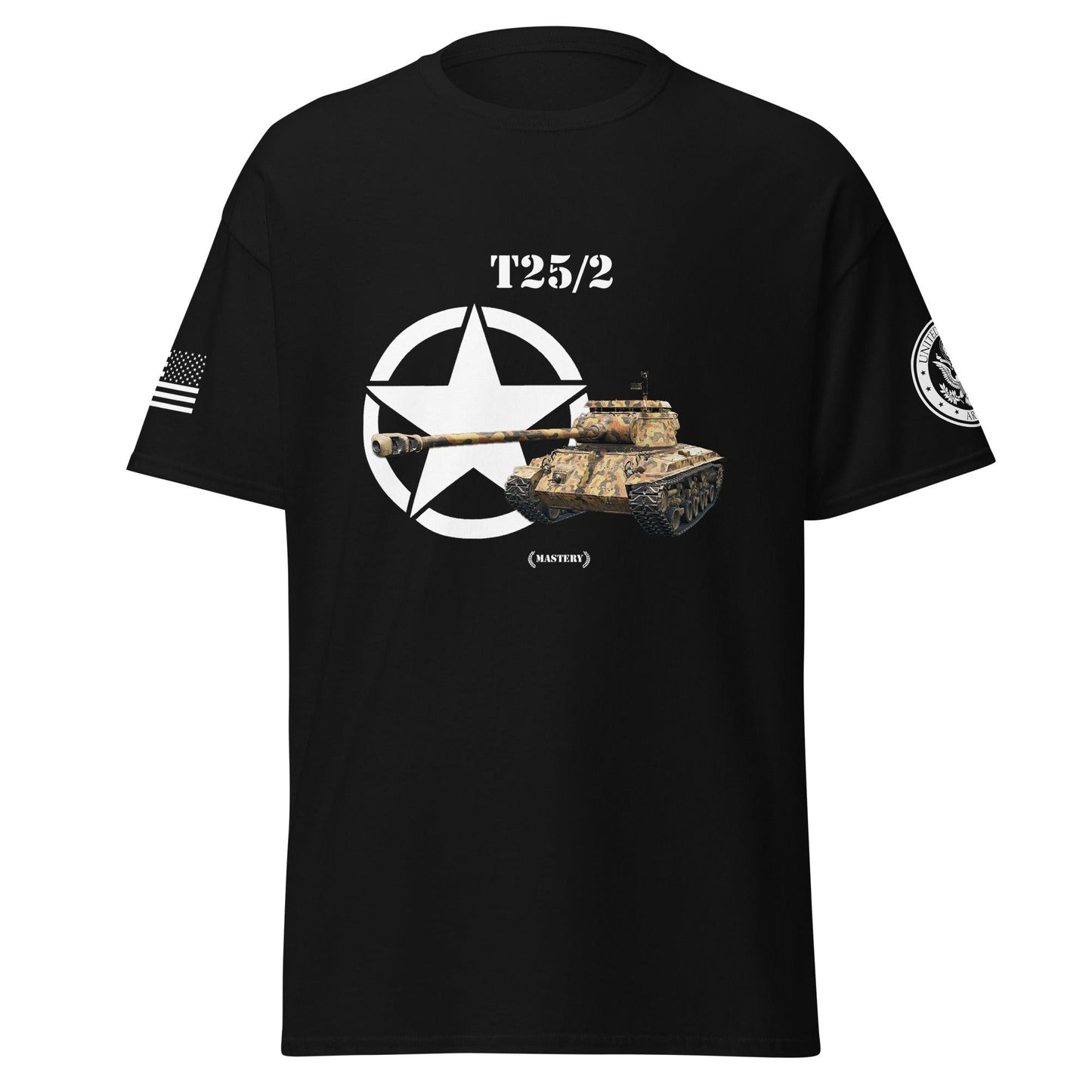 Amerikanischer Panzerjäger T25/2 Mastery T-Shirt T-Shirt 33.99 Herren, Mastery, Panzerjäger, T-Shirt, T25/2, Tanks, Thunder, War, World JLR Design