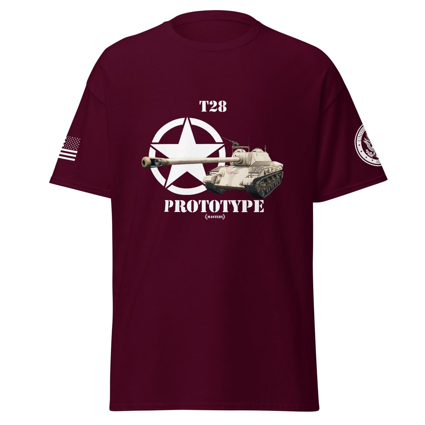 Amerikanischer Panzerjäger T28 Prototype Mastery T-Shirt T-Shirt 33.99 Herren, Mastery, Panzerjäger, Prototype, T-Shirt, T28, Tanks, Thunder, War, World JLR Design