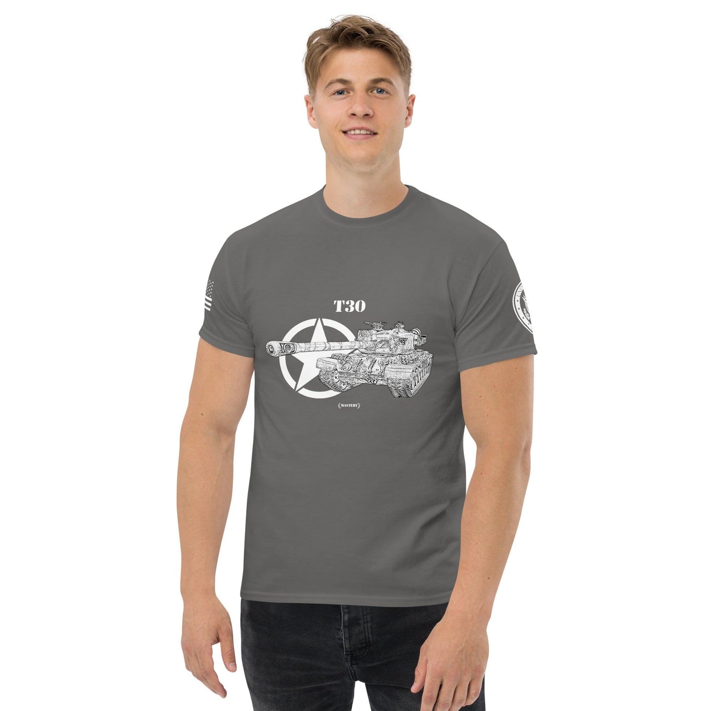 Amerikanischer Panzerjäger T30 Mastery T-Shirt sw T-Shirt 29.99 Herren, Master, Panzerjäger, T-Shirt, T30, Tanks, Thunder, War, World JLR Design