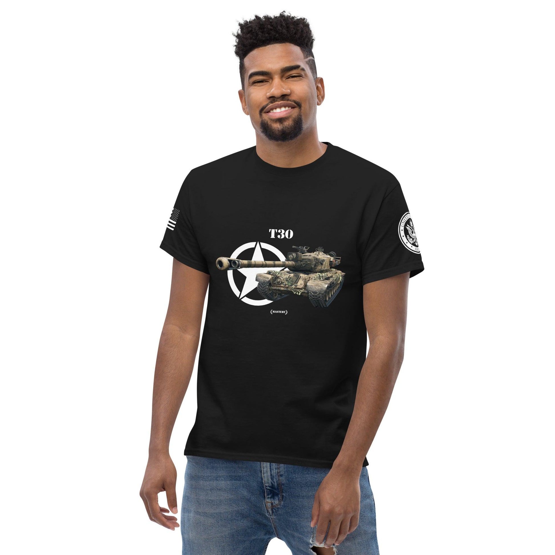 Amerikanischer Panzerjäger T30 Mastery T-Shirt T-Shirt 33.99 Gildan, Herren, Mastery, Panzerjäger, T30, Tanks, Thunder, War, World JLR Design