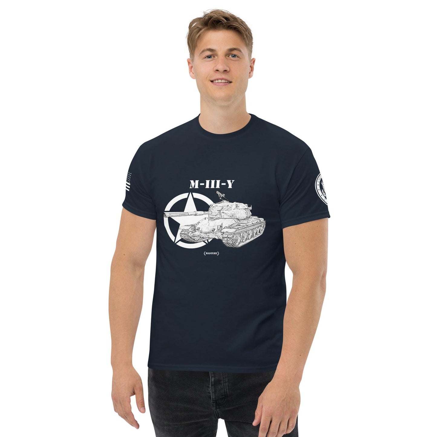 Amerikanischer schwerer Panzer M-III-Y Mastery T-Shirt sw T-Shirt 29.99 Herren, M-III-Y, Mastery, Panzer, schwerer, sw, T-Shirt, Tanks, Thunder, War, World JLR Design