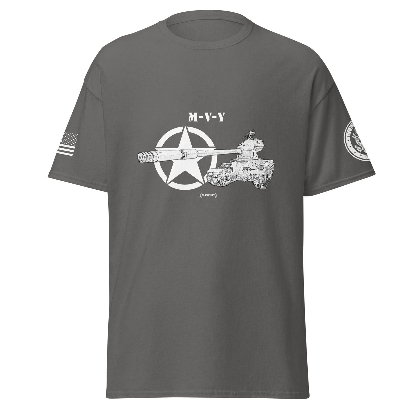 Amerikanischer schwerer Panzer M-V-Y Mastery T-Shirt sw T-Shirt 29.99 Amerikanischer, Herren, M-V-Y, Master, Panzer, schwerer, sw, T-Shirt, Tanks, Thunder, War, World JLR Design