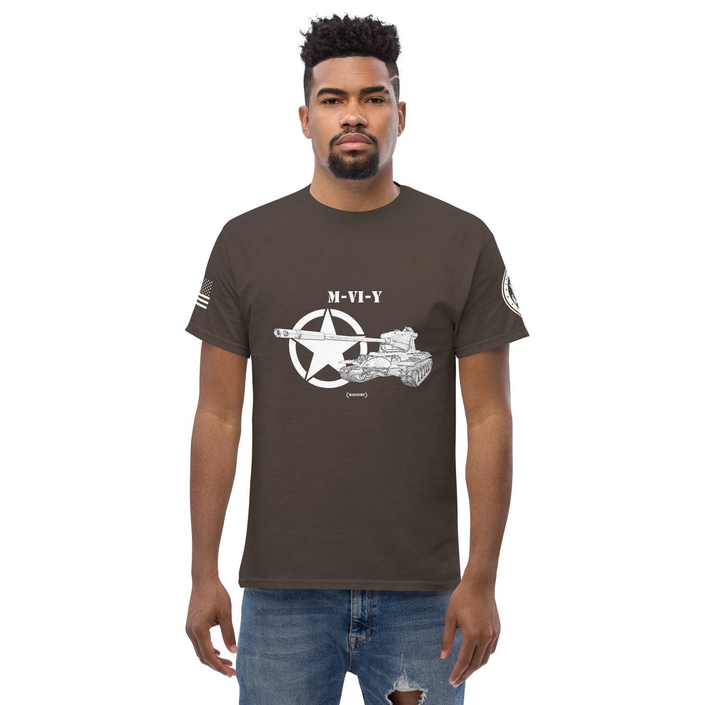 Amerikanischer schwerer Panzer M-VI-Y Mastery T-Shirt sw T-Shirt 29.99 Amerikanschier, Herren, M-VI-Y, Mastery, Panzer, schwerer, T-Shirt, Tanks, Thunder, War, World JLR Design