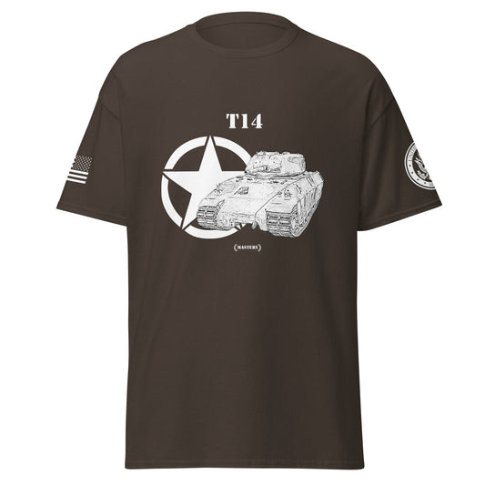 Amerikanischer schwerer Panzer T14 Mastery T-Shirt sw T-Shirt 29.99 Amerikanischer, Herren, Mastery, Panzer, schwerer, sw, T-Shirt, T14, Tanks, Thunder, War, World JLR Design