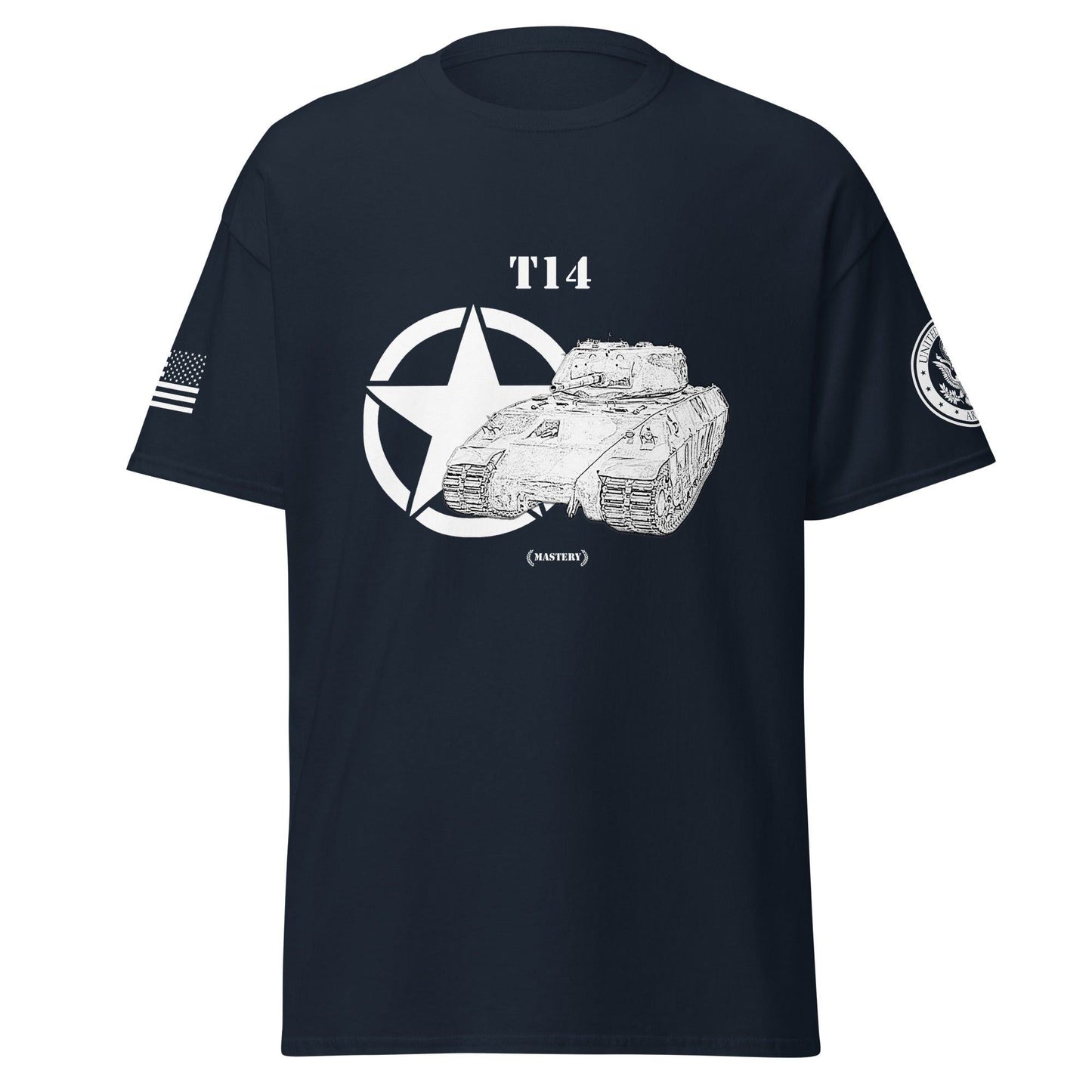 Amerikanischer schwerer Panzer T14 Mastery T-Shirt sw T-Shirt 29.99 Amerikanischer, Herren, Mastery, Panzer, schwerer, sw, T-Shirt, T14, Tanks, Thunder, War, World JLR Design