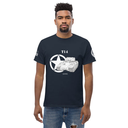 Amerikanischer schwerer Panzer T14 Mastery T-Shirt sw T-Shirt 29.99 Amerikanischer, Herren, Mastery, Panzer, schwerer, sw, T-Shirt, T14, Tanks, Thunder, War, World JLR Design