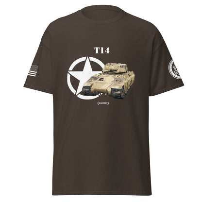 Amerikanischer schwerer Panzer T14 Mastery T-Shirt T-Shirt 33.99 Amerikanischer, Herren, Mastery, Panzer, schwerer, T-Shirt, T14, Tanks, Thunder, War, World JLR Design